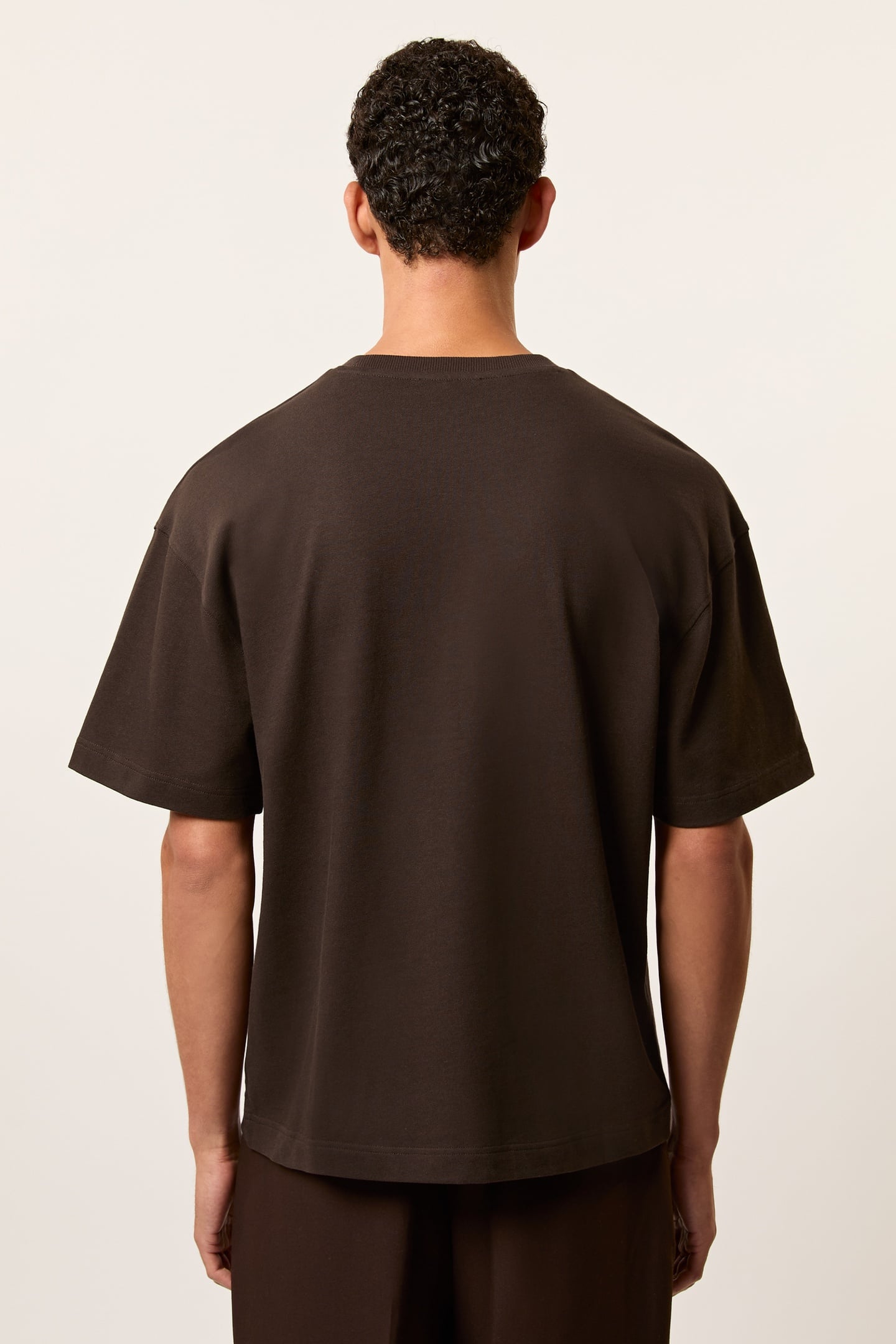 SS OVERSIZED MOTIF TEE SHIRT BROWN 2