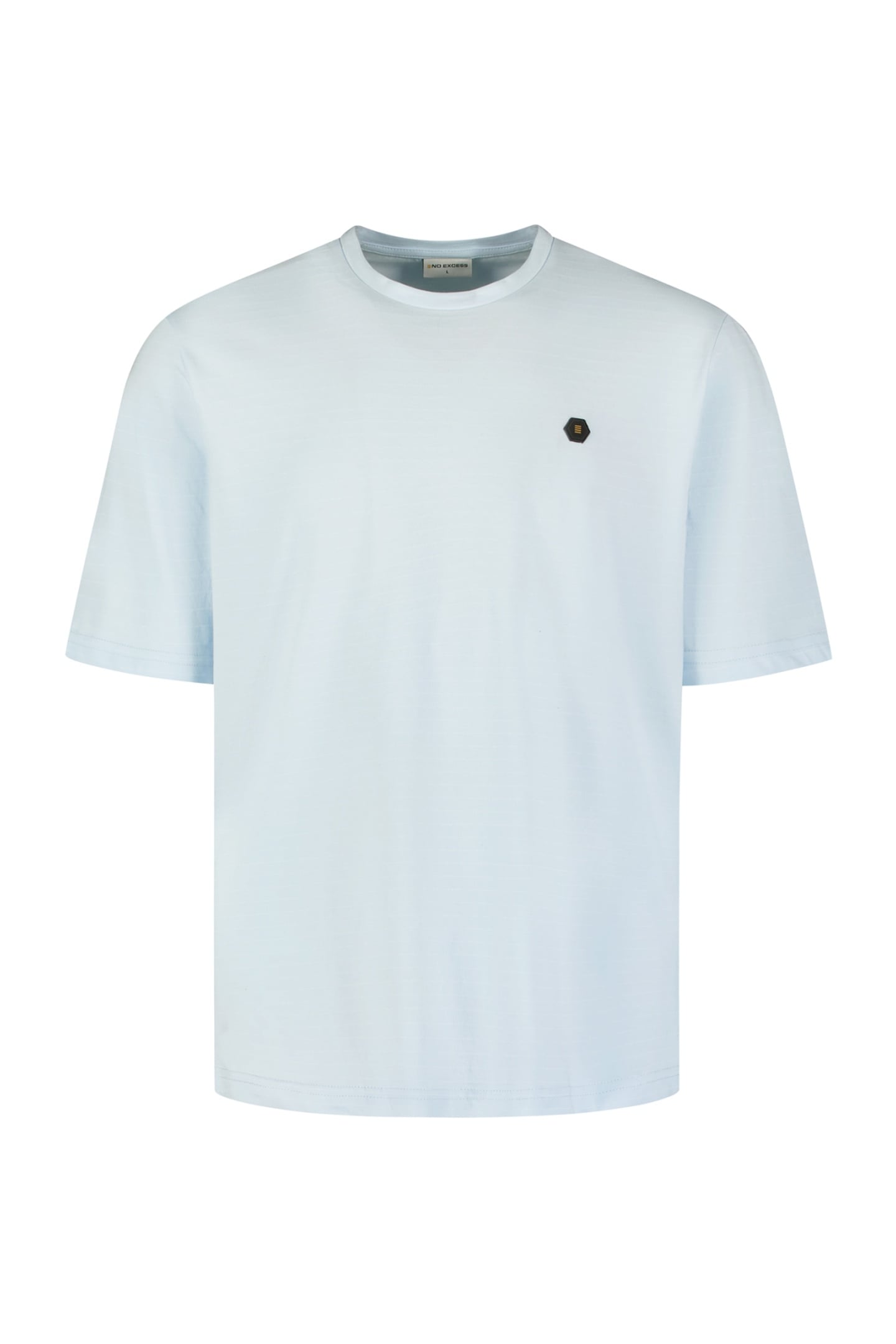 T-SHIRT CREWNECK PIN STRIPE GARMENT DYED SKY 1