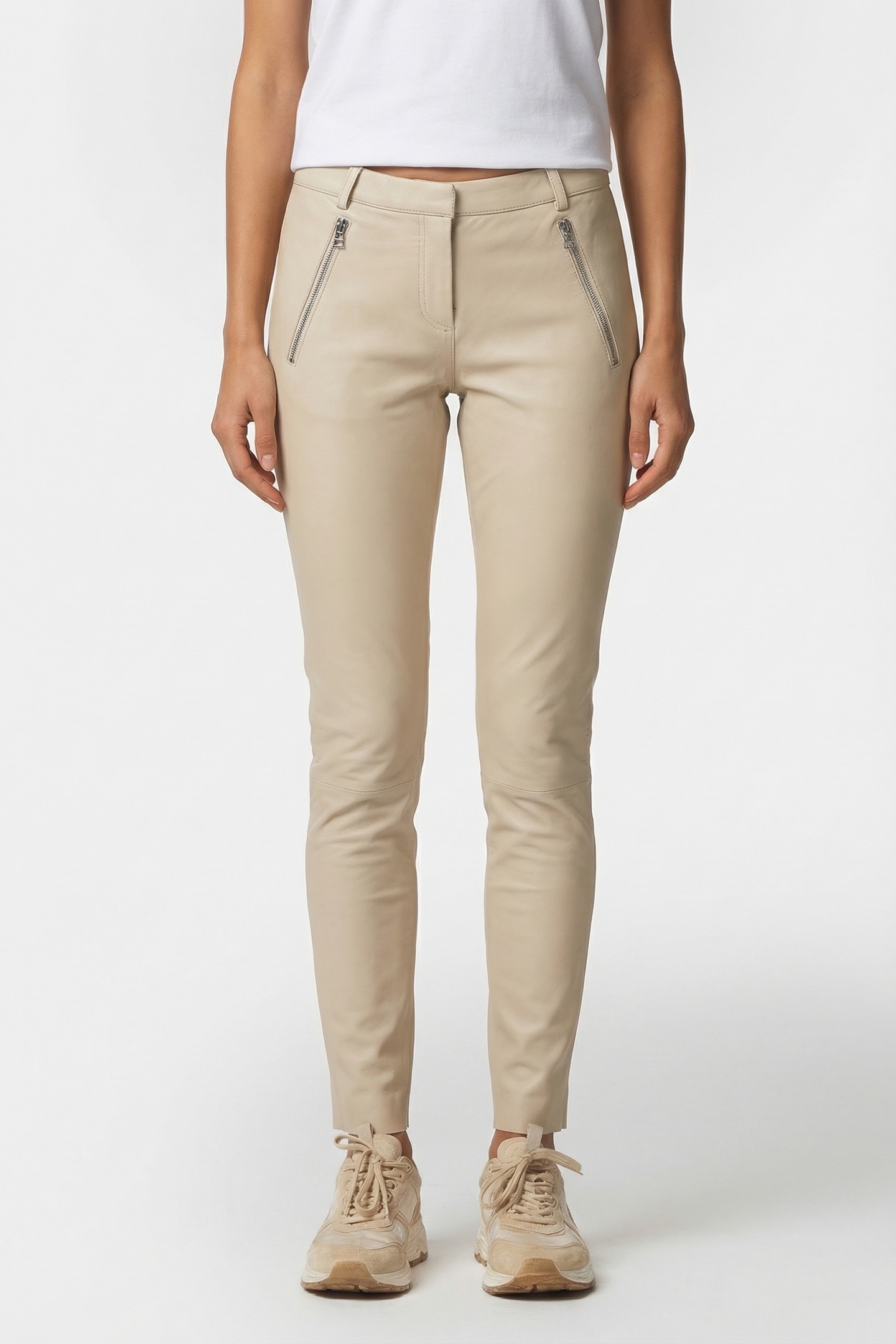 DNA Amsterdam Prince Almond Maat: 5 | Skinny Broeken Outlet | Dames | Beige