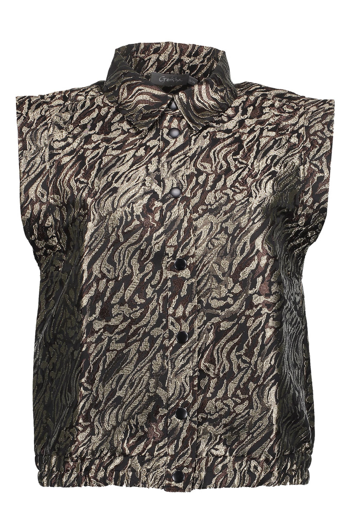 GILET ANIMAL PRINT BLACK/BROWN 1