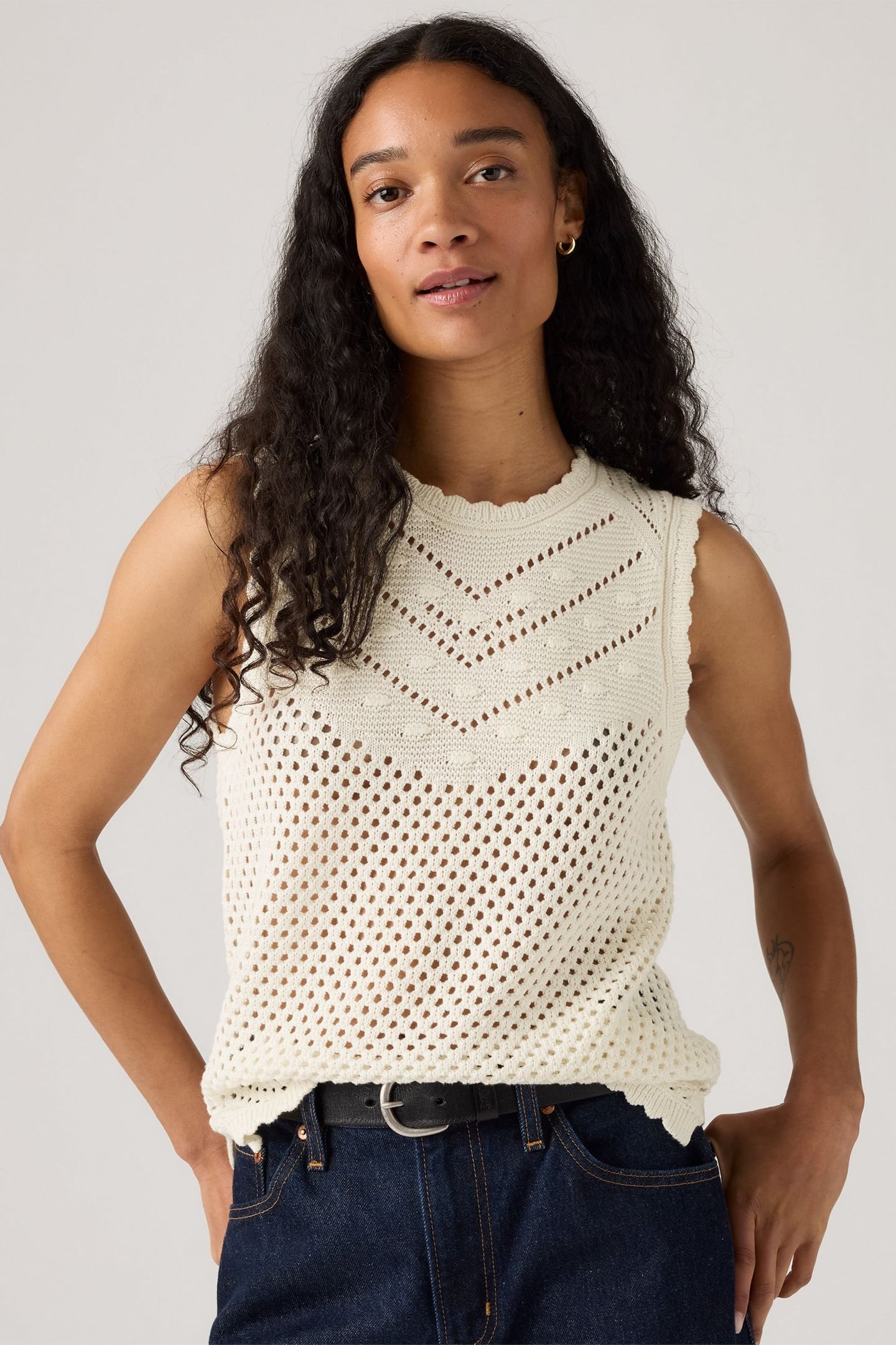 ADRIENNE CROCHET TANK TOP WHITE 1