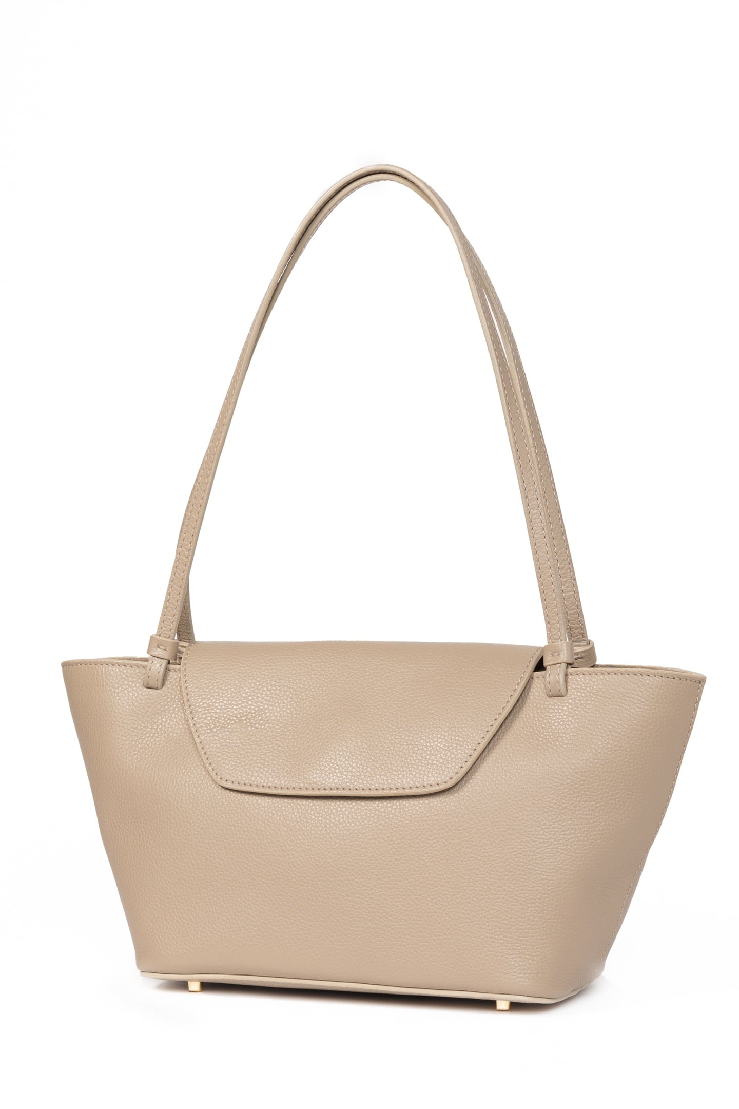 COURRIER TOTE PEBBLED LEATHER TAUPE 3