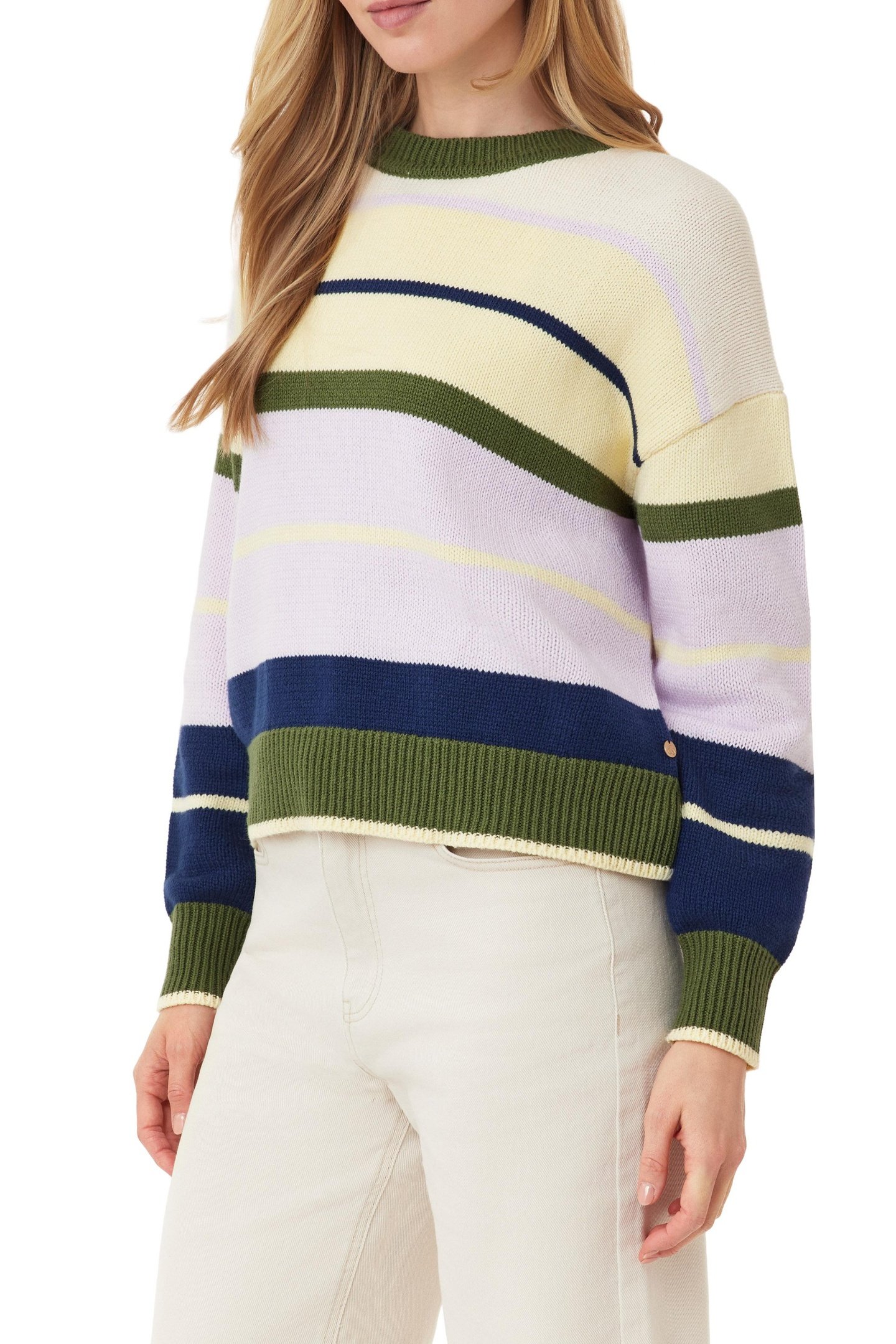 CREW NECK PULLOVER GARDEN GREEN MIX 4