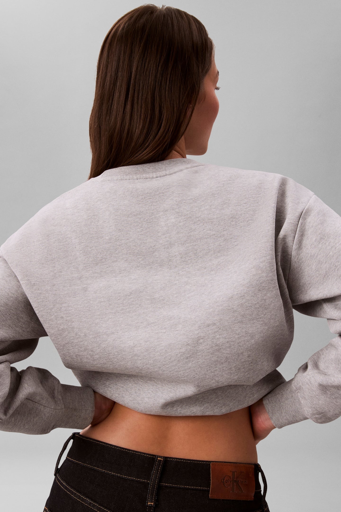 LS FOIL MONOLOGO SWEATSHIRT HEROIC GREY HEATHER 4