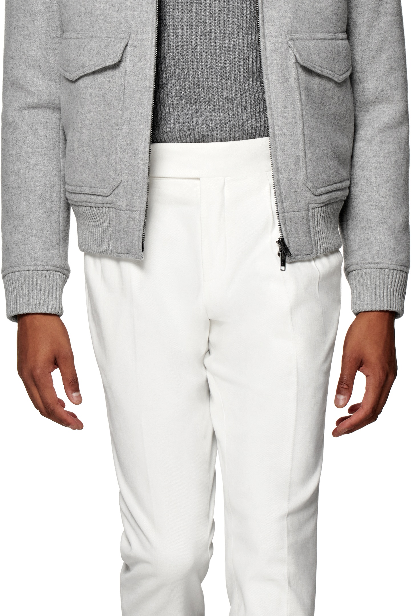 SHEARLING BOMBER-LT GREY LIGHT GREY 4