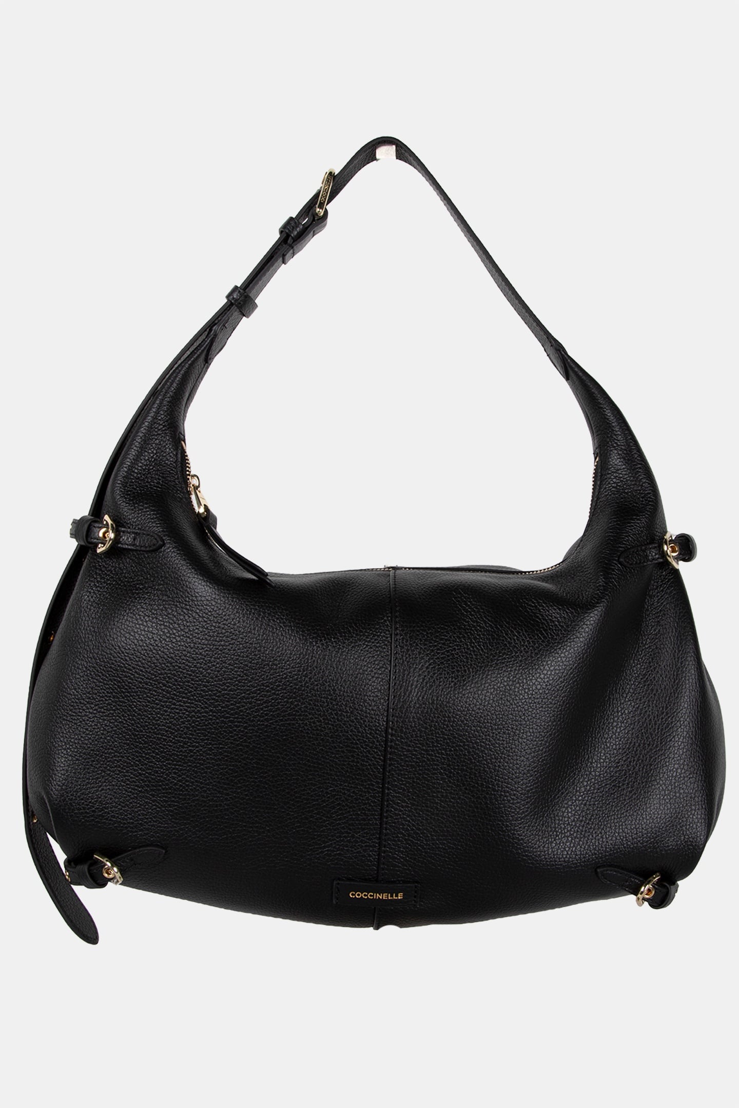 LARGE LEATHER SHOULDER BAG  IN BLACK 2