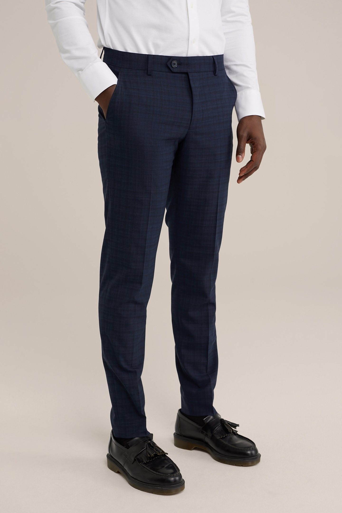 We Fashion Pantalon Dark Blue Maat: W52 | Tailored Broeken Outlet | Heren | Blauw