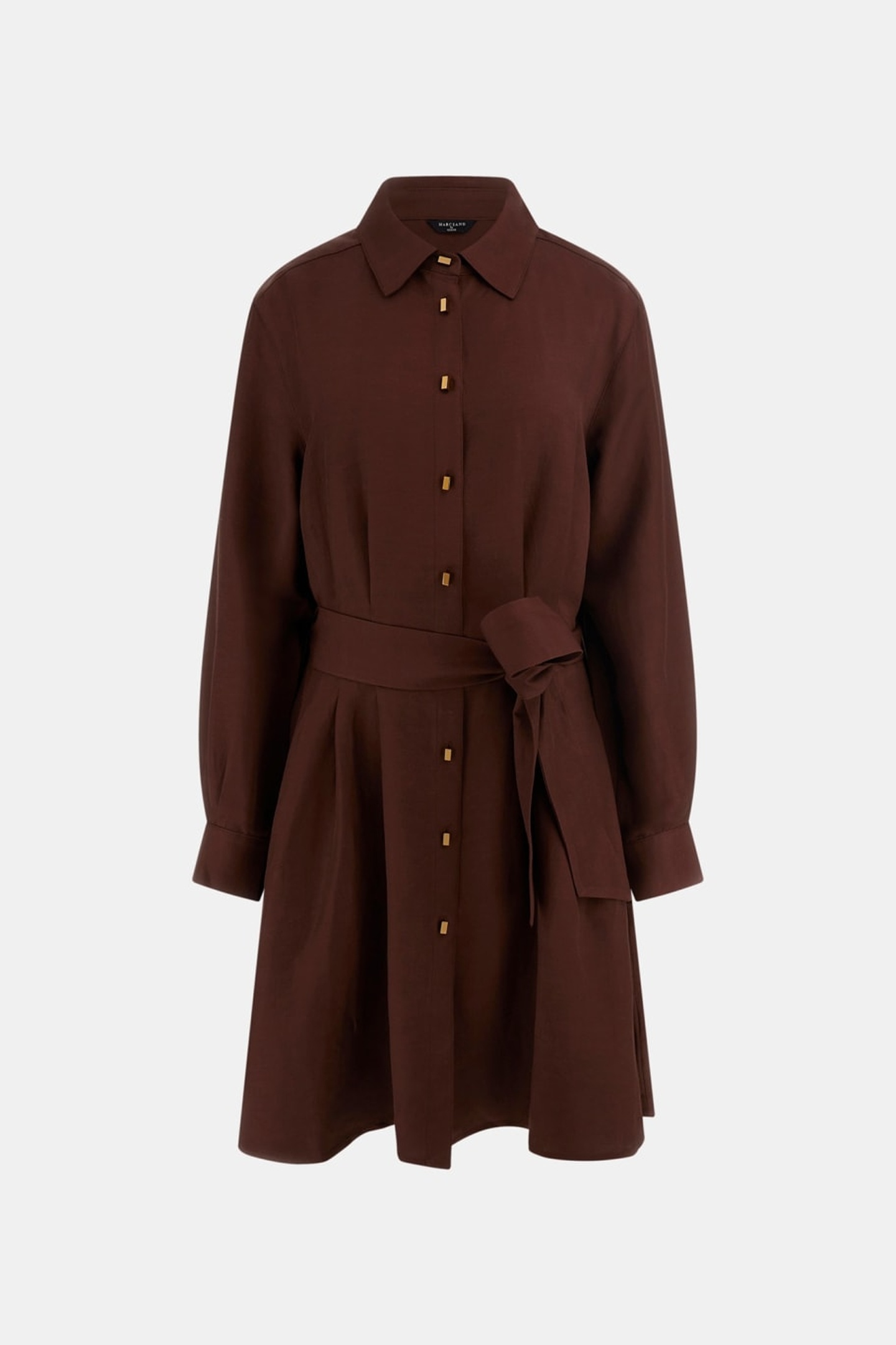 MARCIANO BY GUESS GRETA LS CHEMISIER DRESS CIOCCOLATA 4