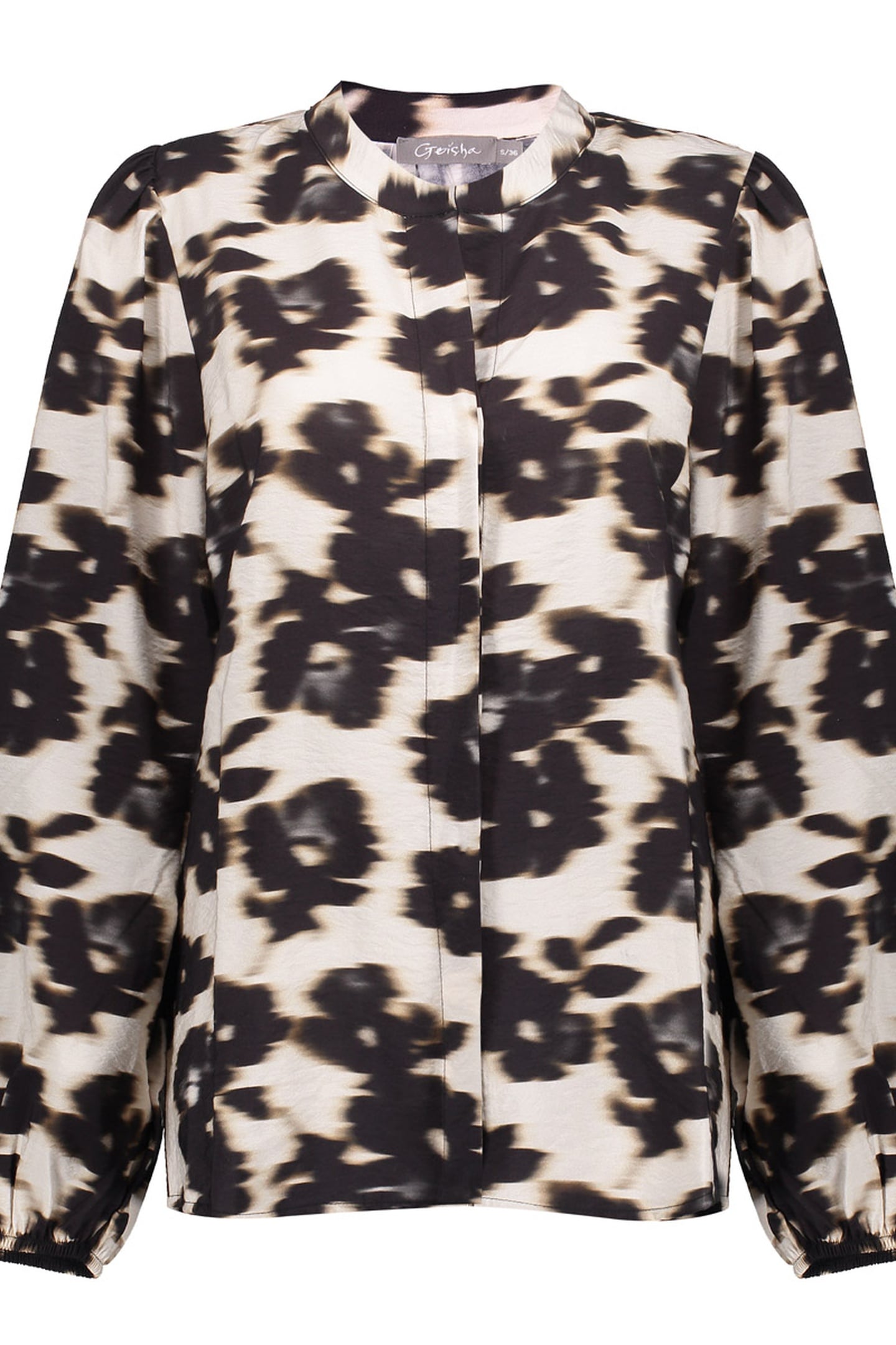 BLOUSE FLOWERS WOOL WHITE/BLACK 1