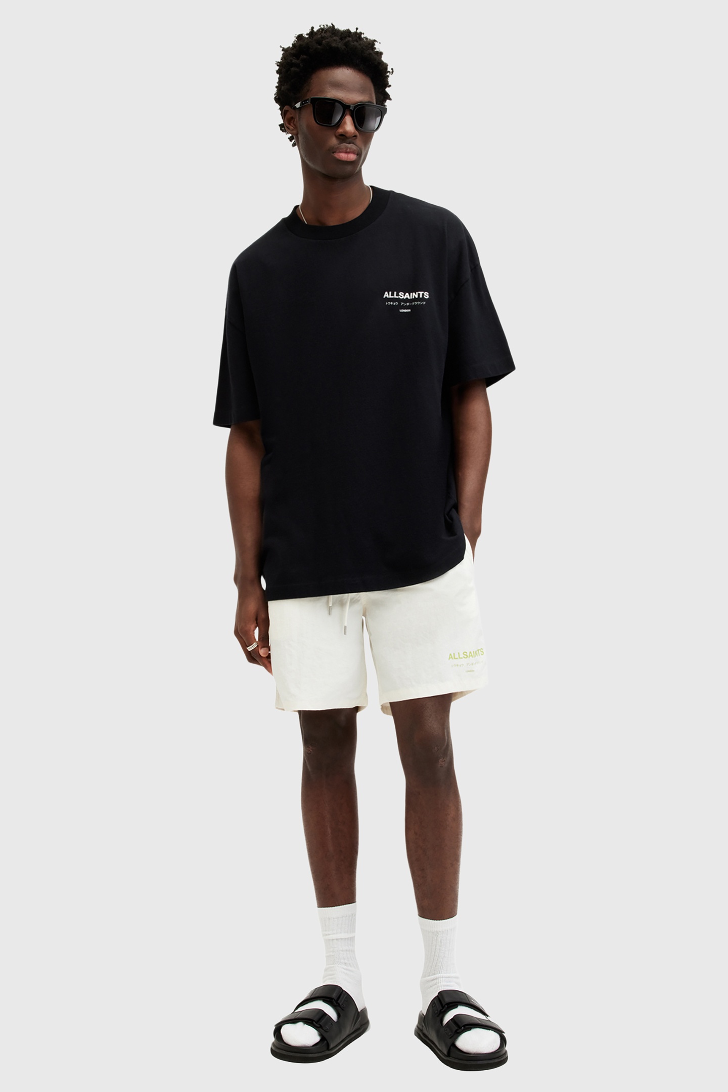 UNDERGROUND SWIMSHRT CHLK WHT/GREEN 2