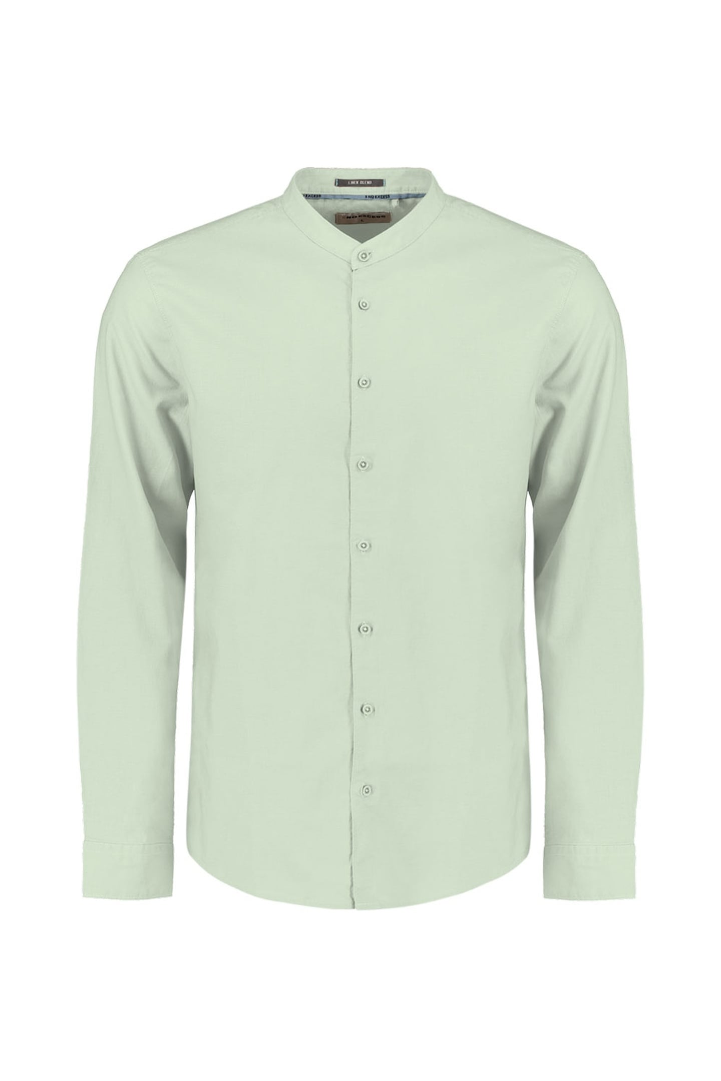 SHIRT GRANDDAD SOLID WITH LINEN MINT 1