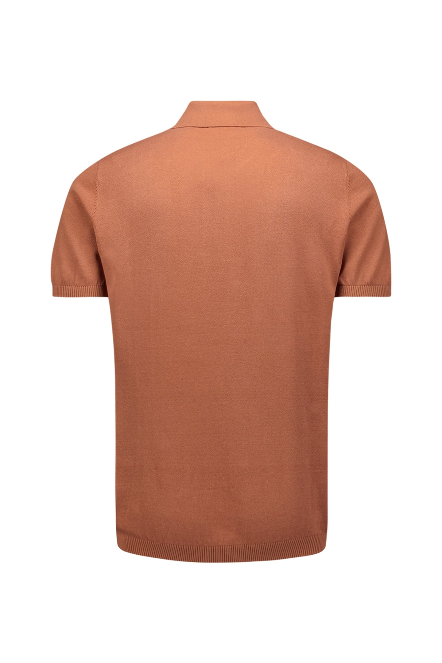 PULLOVER SHORT SLEEVE POLO SOLID PLACED JACQUARD CARAMEL 5