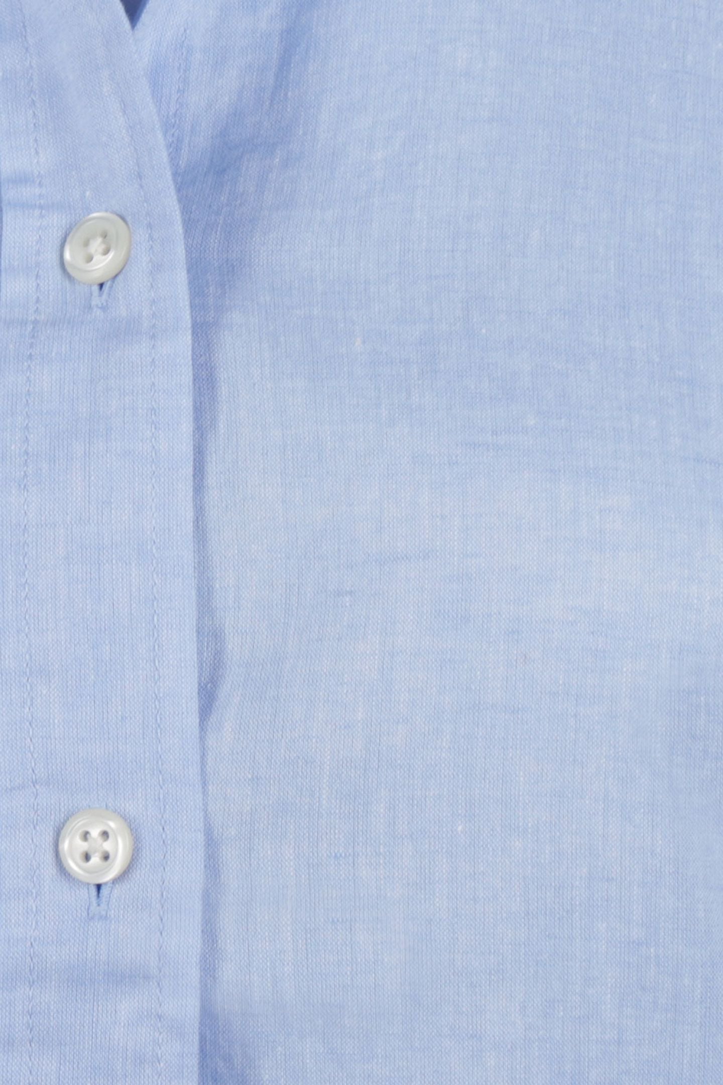 SOLID LINEN BLEND SHIRT LIGHT BLUE 6