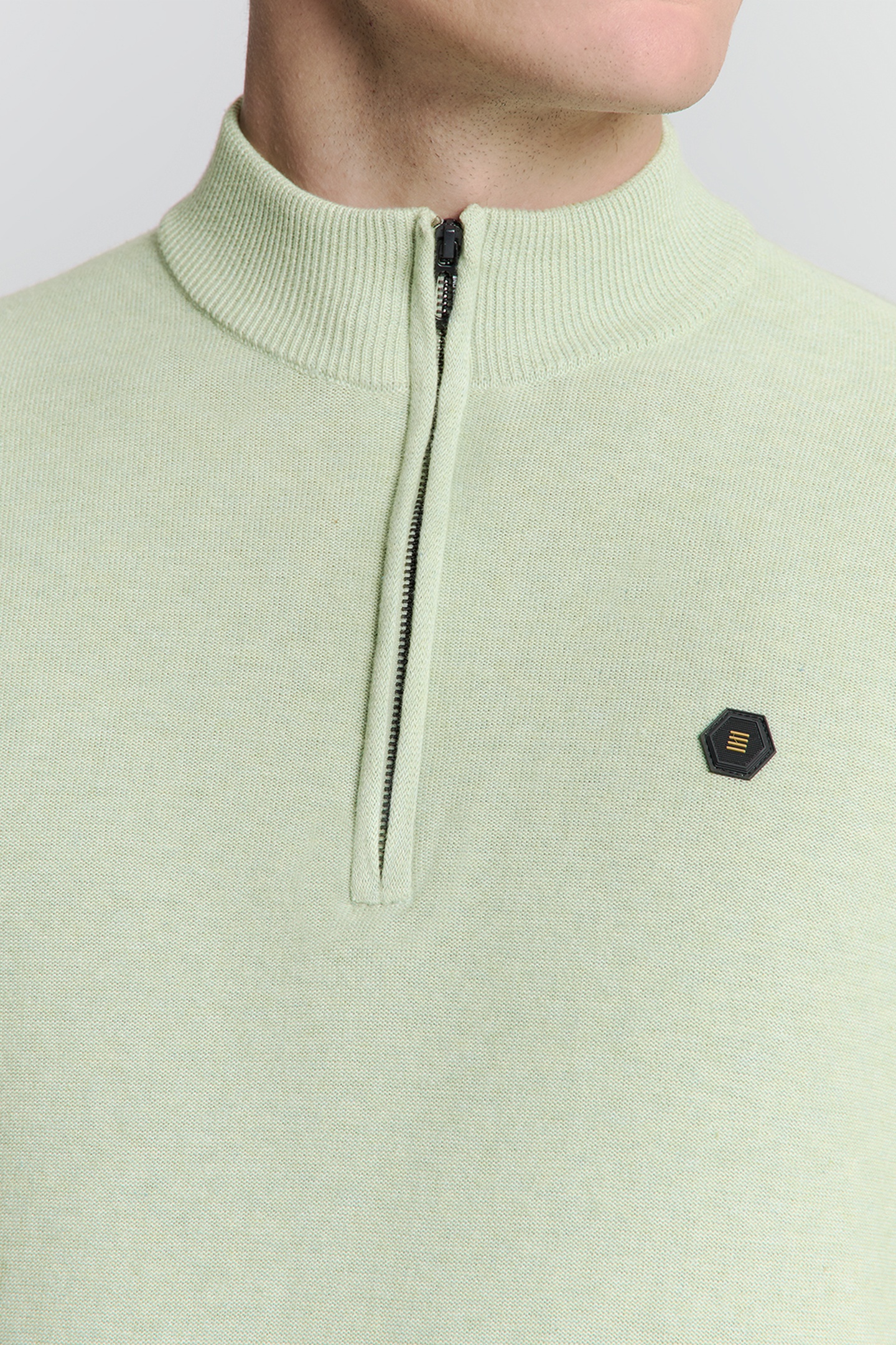 PULLOVER HALF ZIP MELANGE MINT 6
