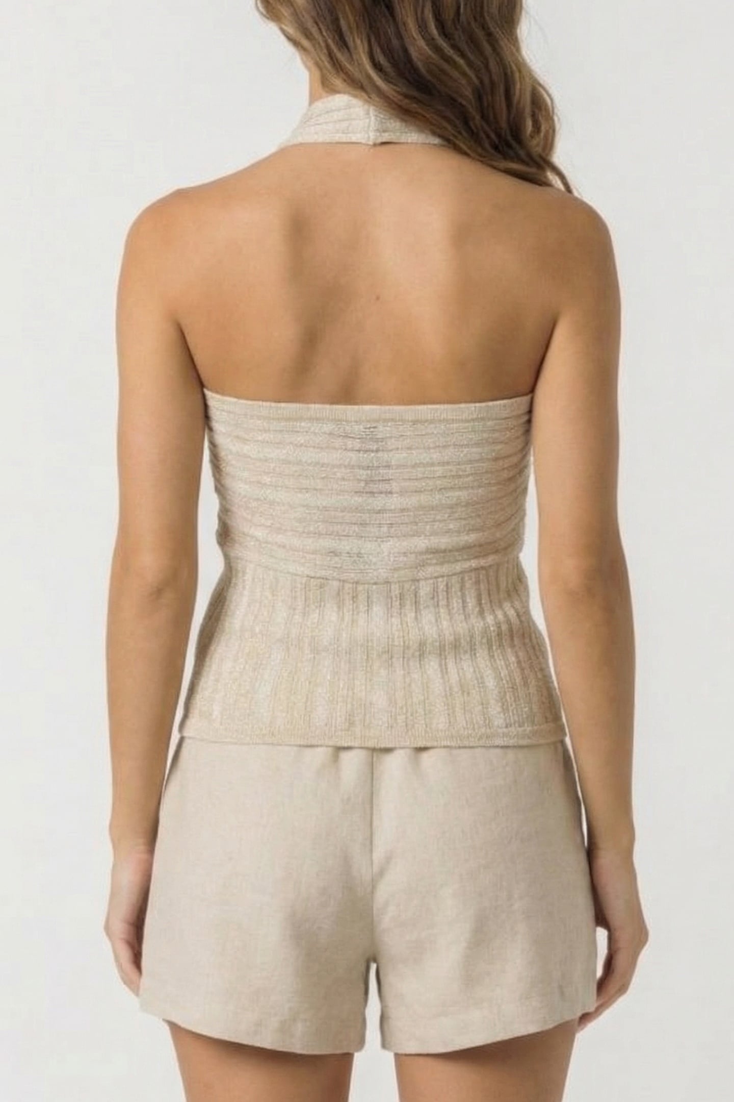 MARCIANO BY GUESS GIA SWEATER TOP SANDY SHORE + GOLD 2