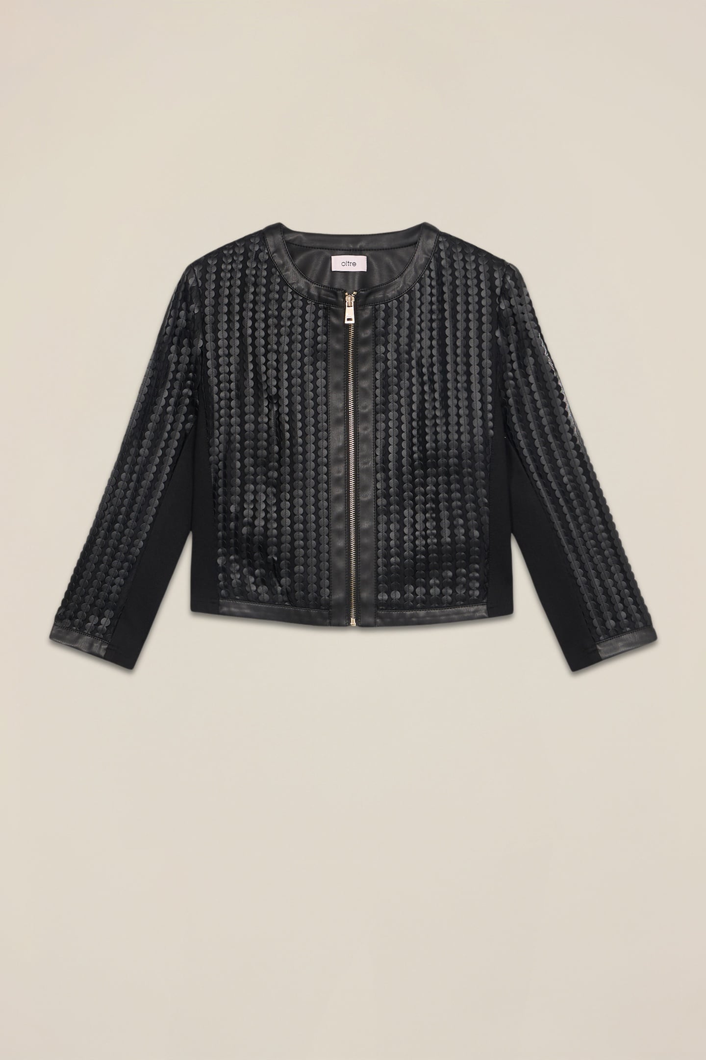SHORT JACKET WITH LASER PROCESSING BLACK 4