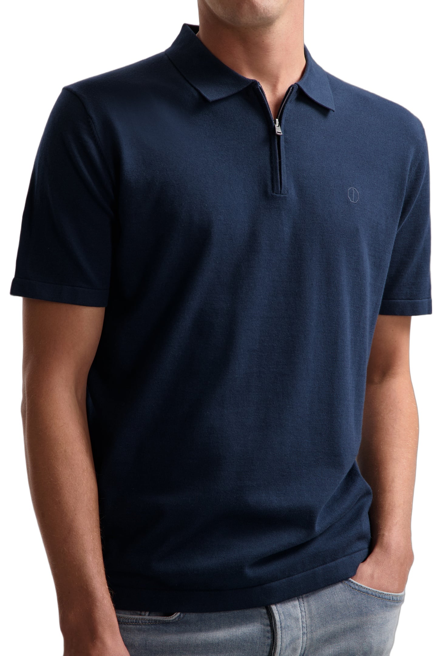 DS-DORIAN ZIP POLO DK. NAVY 3