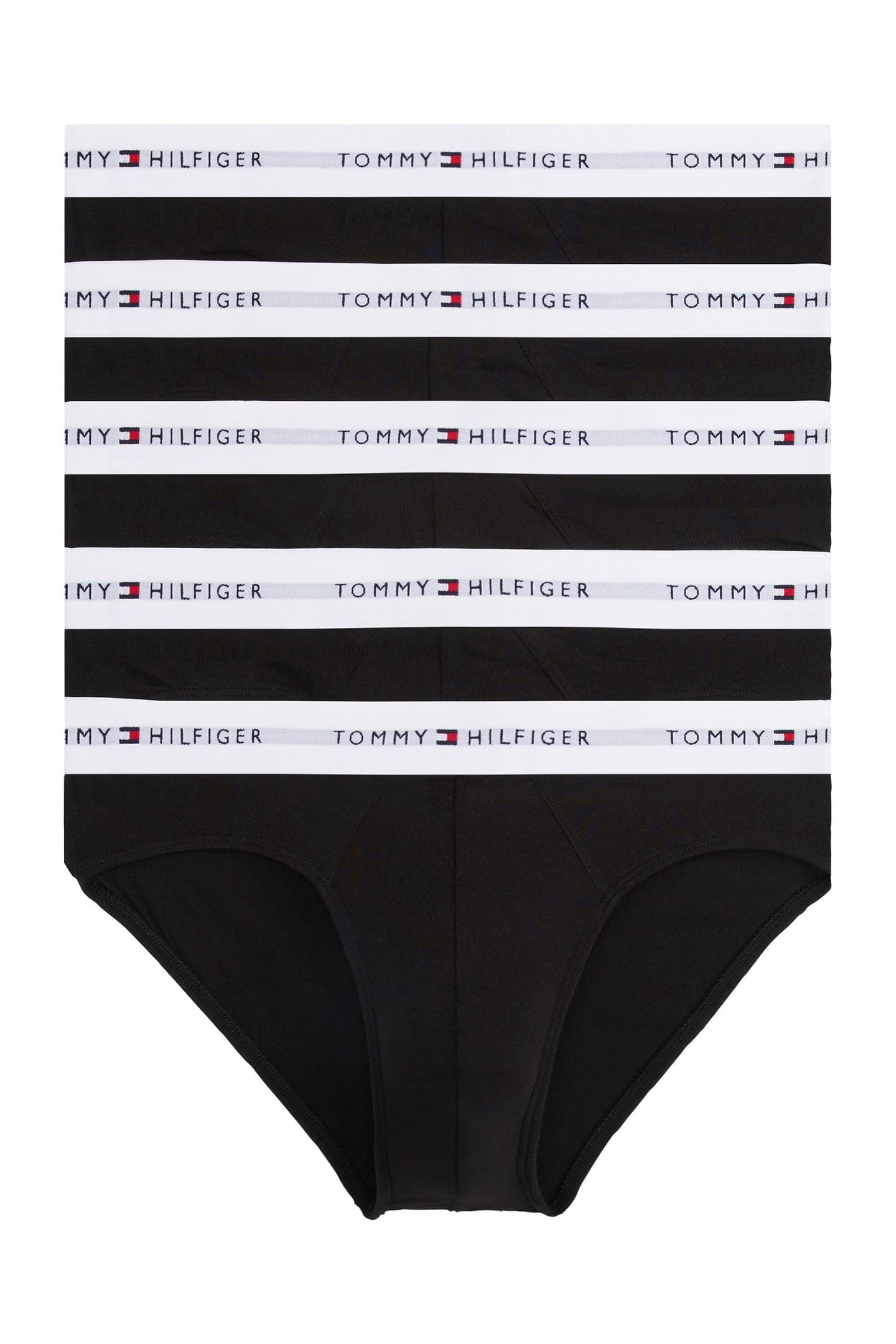 5-PACK SIGNATURE LOGO WAISTBAND BRIEFS BLACK 1