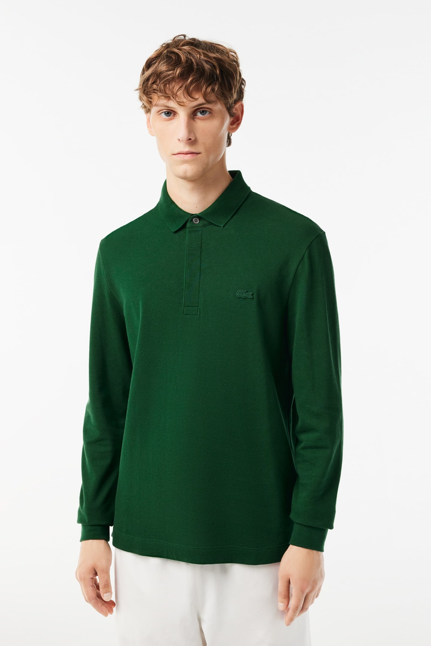 LONG SLEEVE POLO GREEN 1