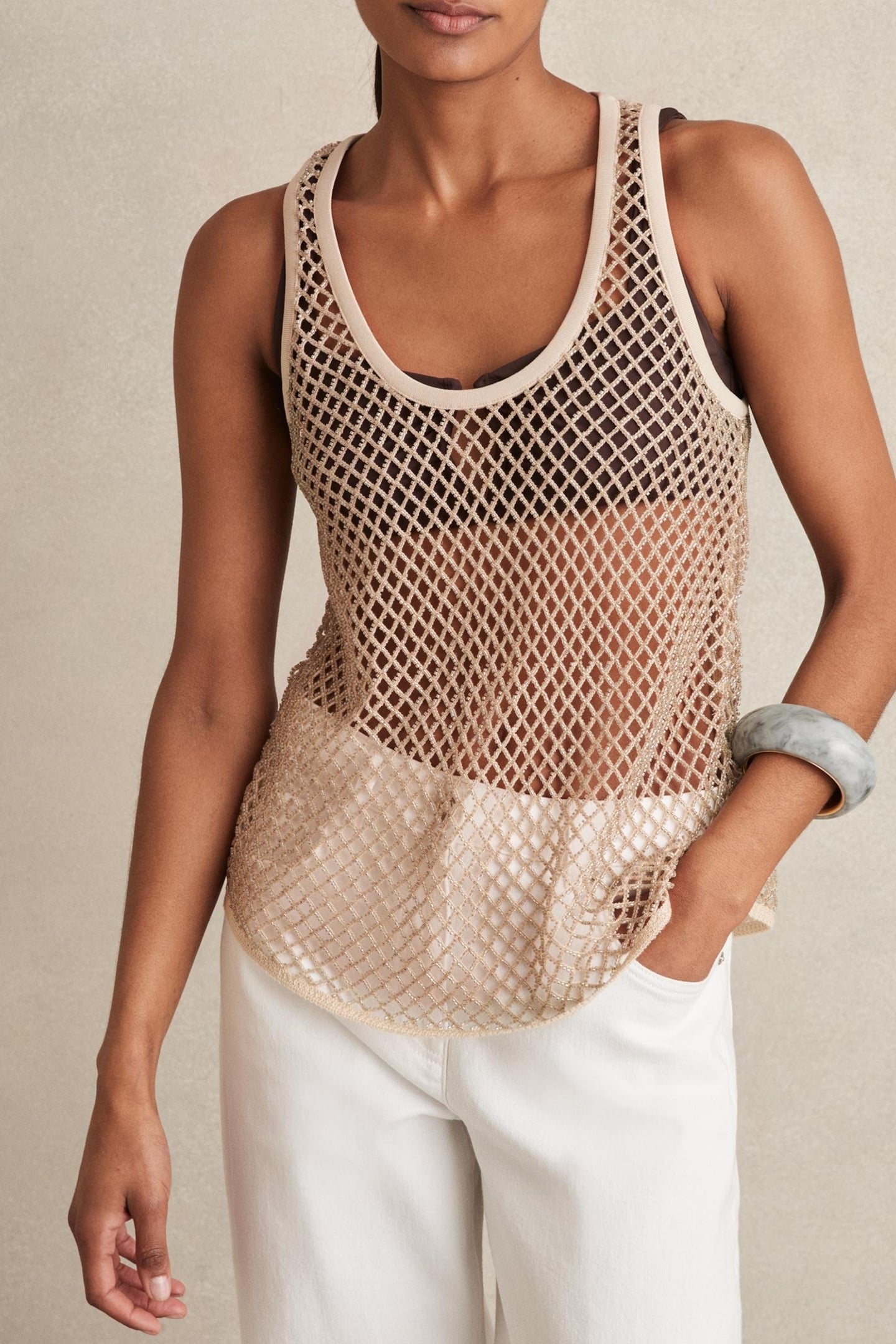 EMBELLISHED VEST NEUTRAL 1