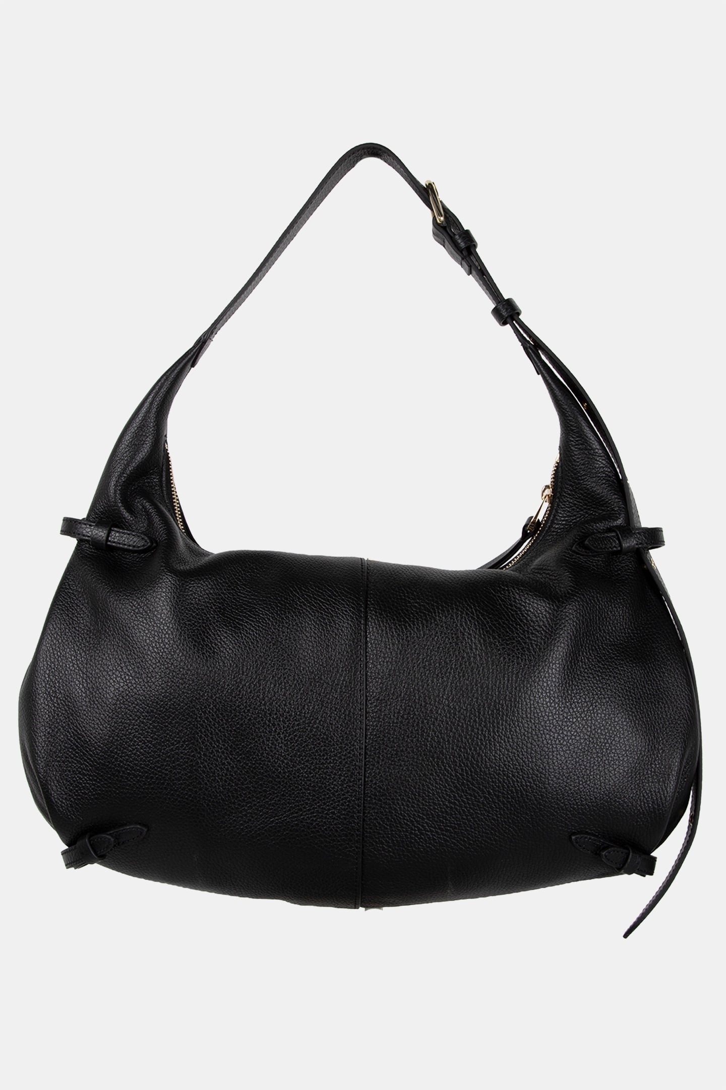 LARGE LEATHER SHOULDER BAG  IN BLACK 4
