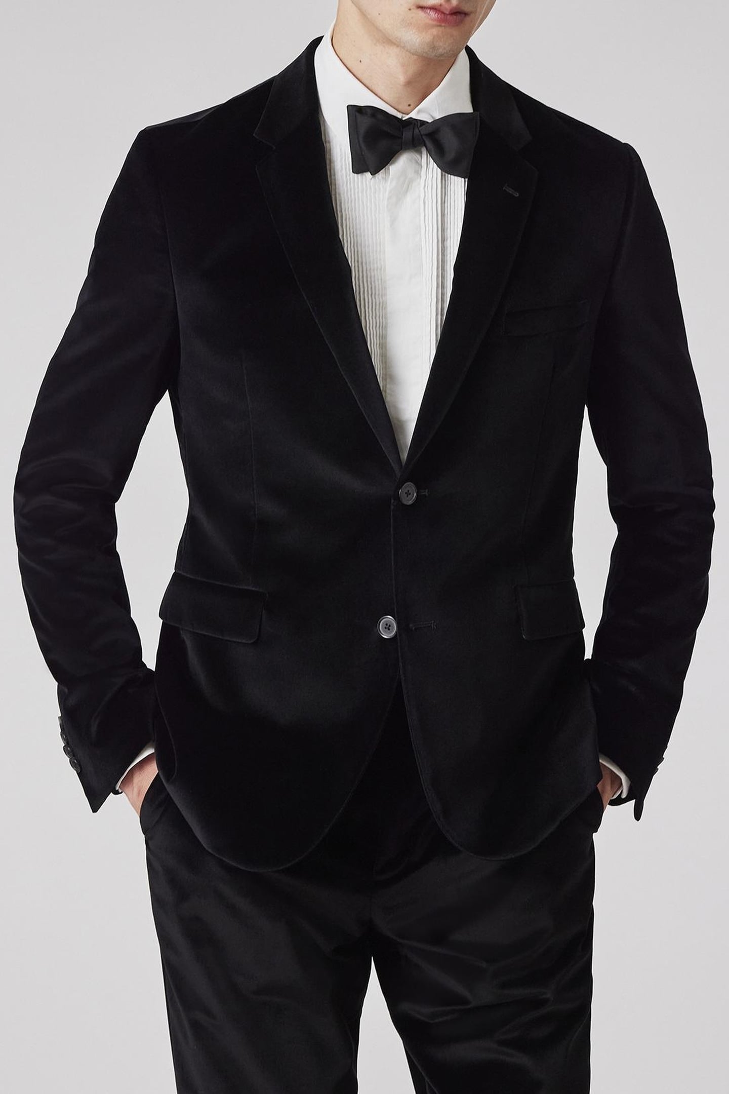 SLIM FIT 2 BTN JACKET BLACK 1