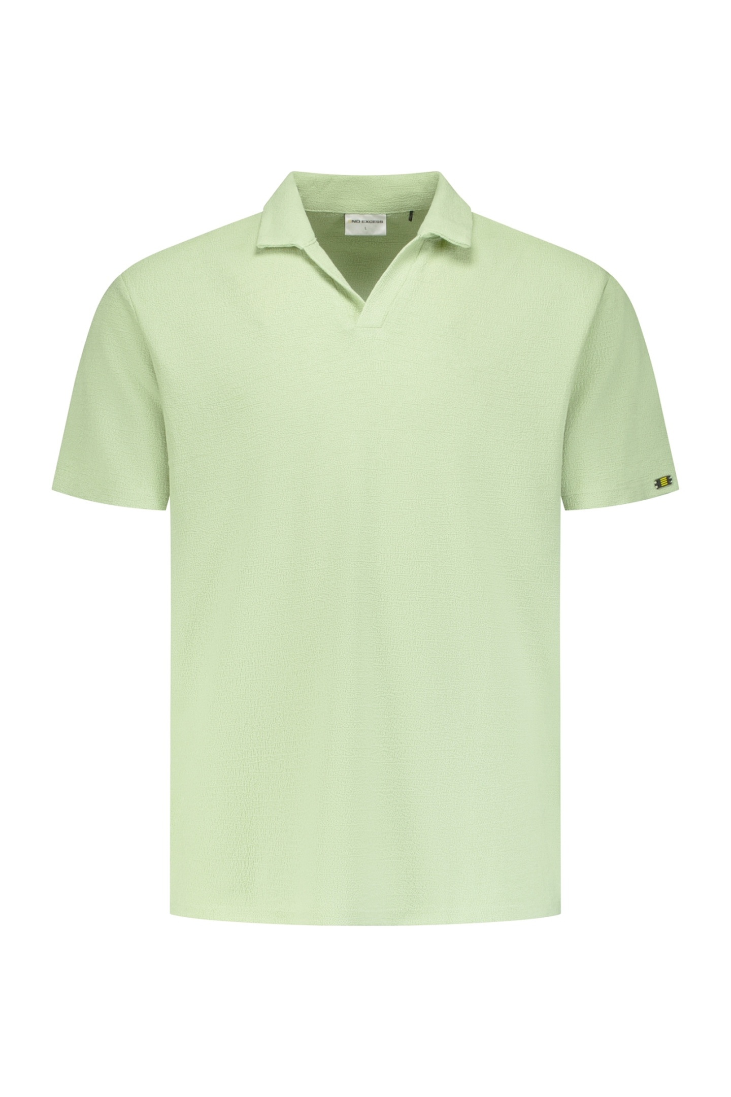 No Excess Polo V Solid Jacquard Green Maat: XXL | Poloshirts Outlet | Heren | Groen