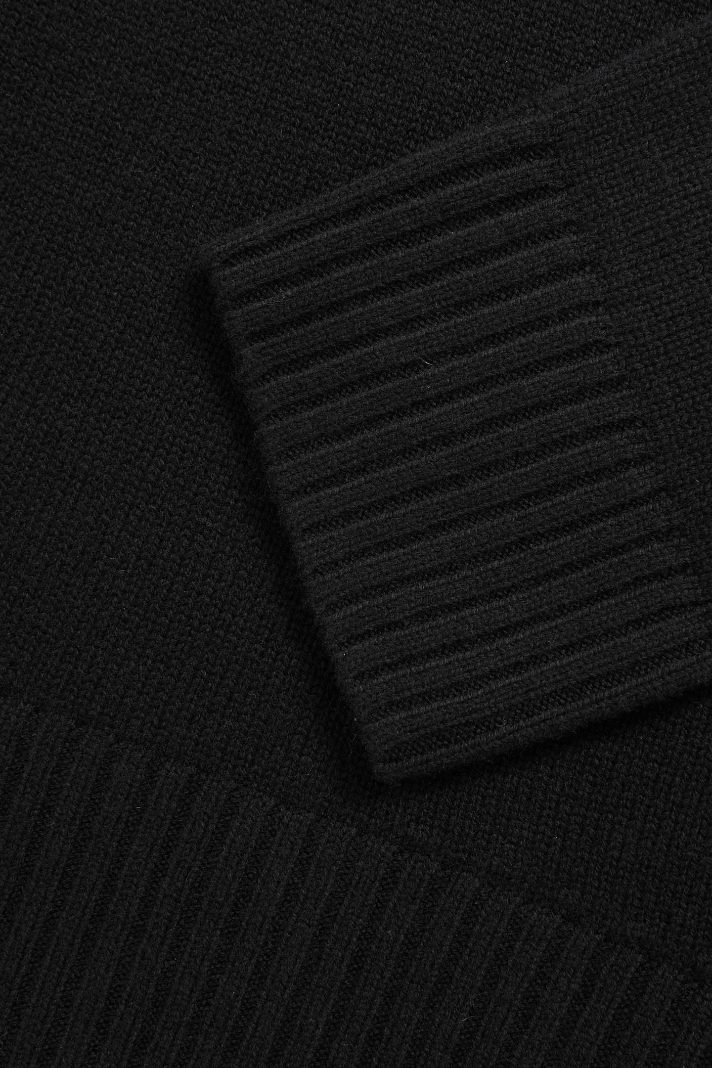WOOL CASHMERE CREW NECK BLACK 5