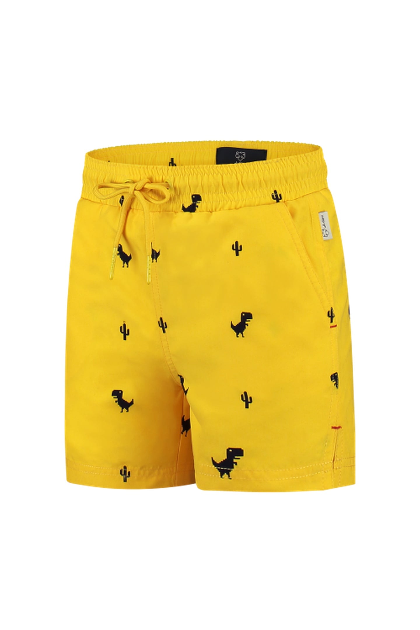 BOYS SWIM SHORTS KIDS LITTLE DINO YELLOW 2