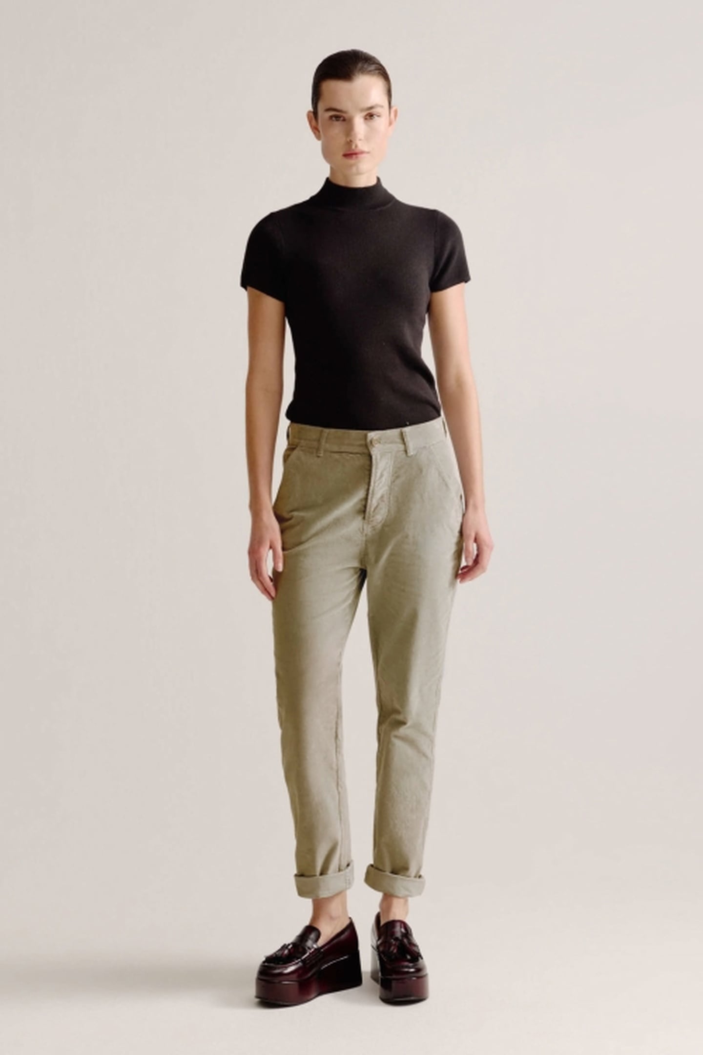 LEYLA PANTS LIGHT KHAKI 2