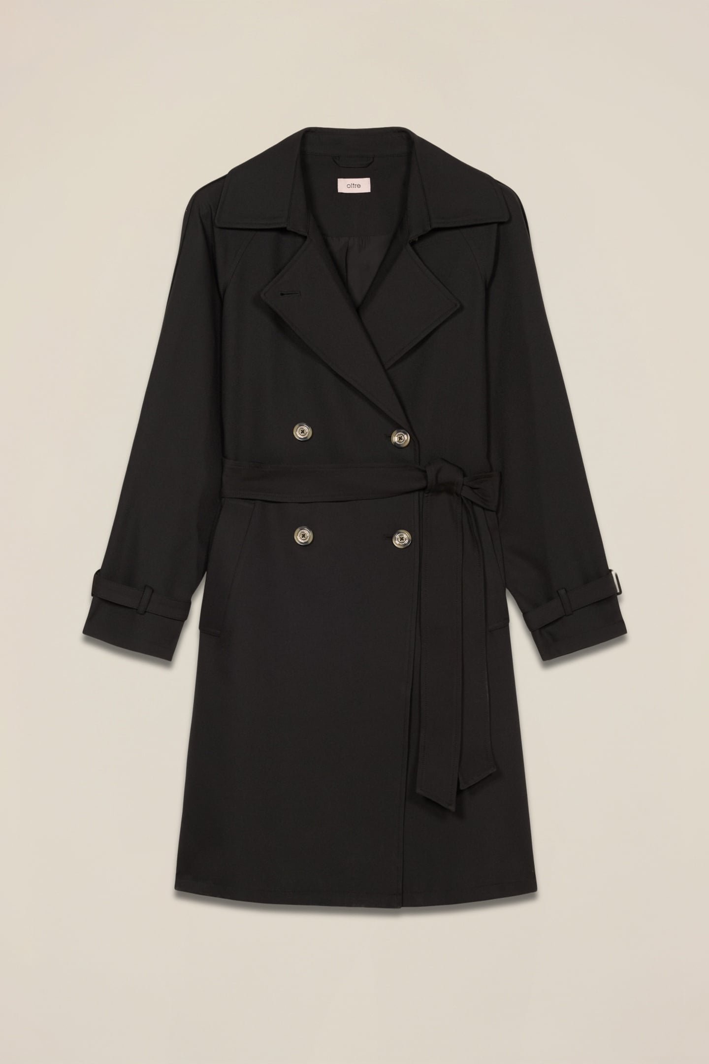 DOUBLE-BREASTED TRENCH COAT BLACK 6