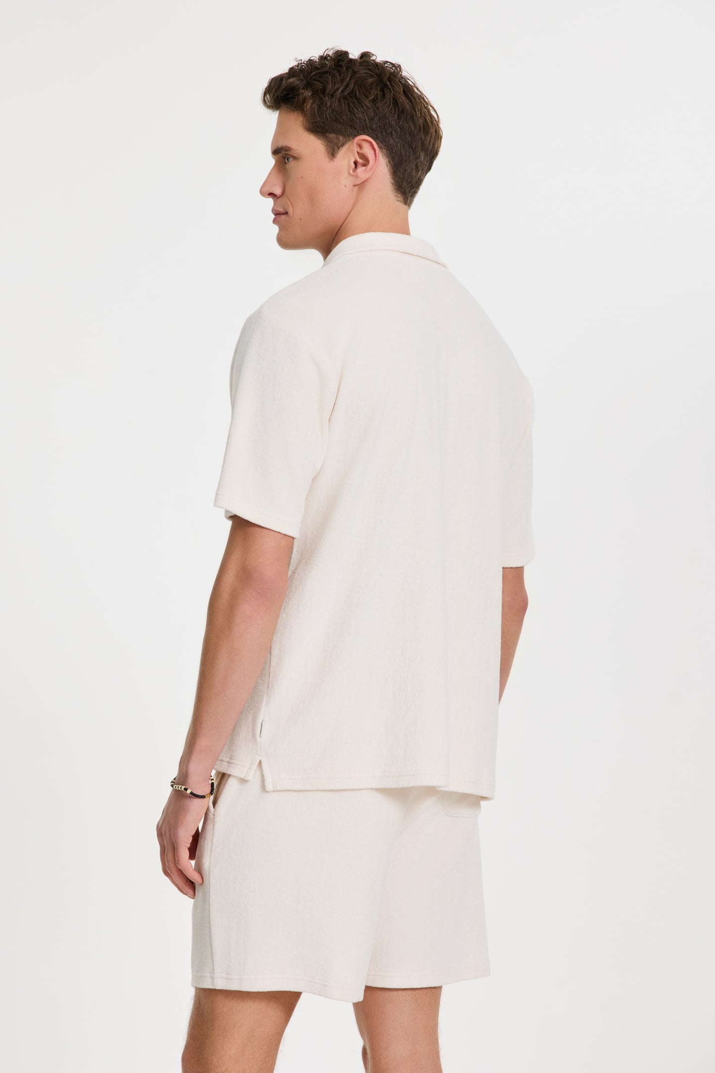 EVAN TOWELING SHORTS SOLID WHITE 9