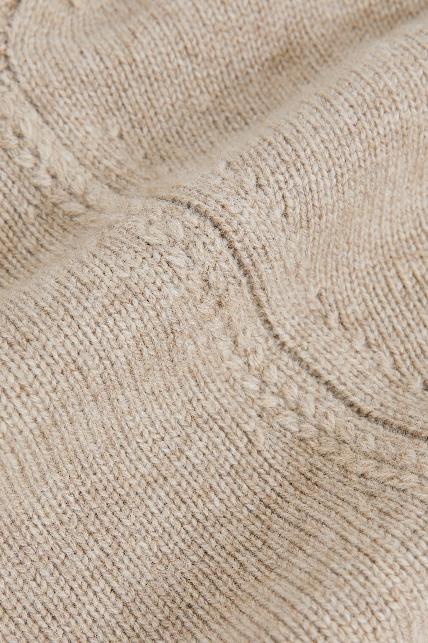 WOOL CASHMERE CREW NECK STONE 5