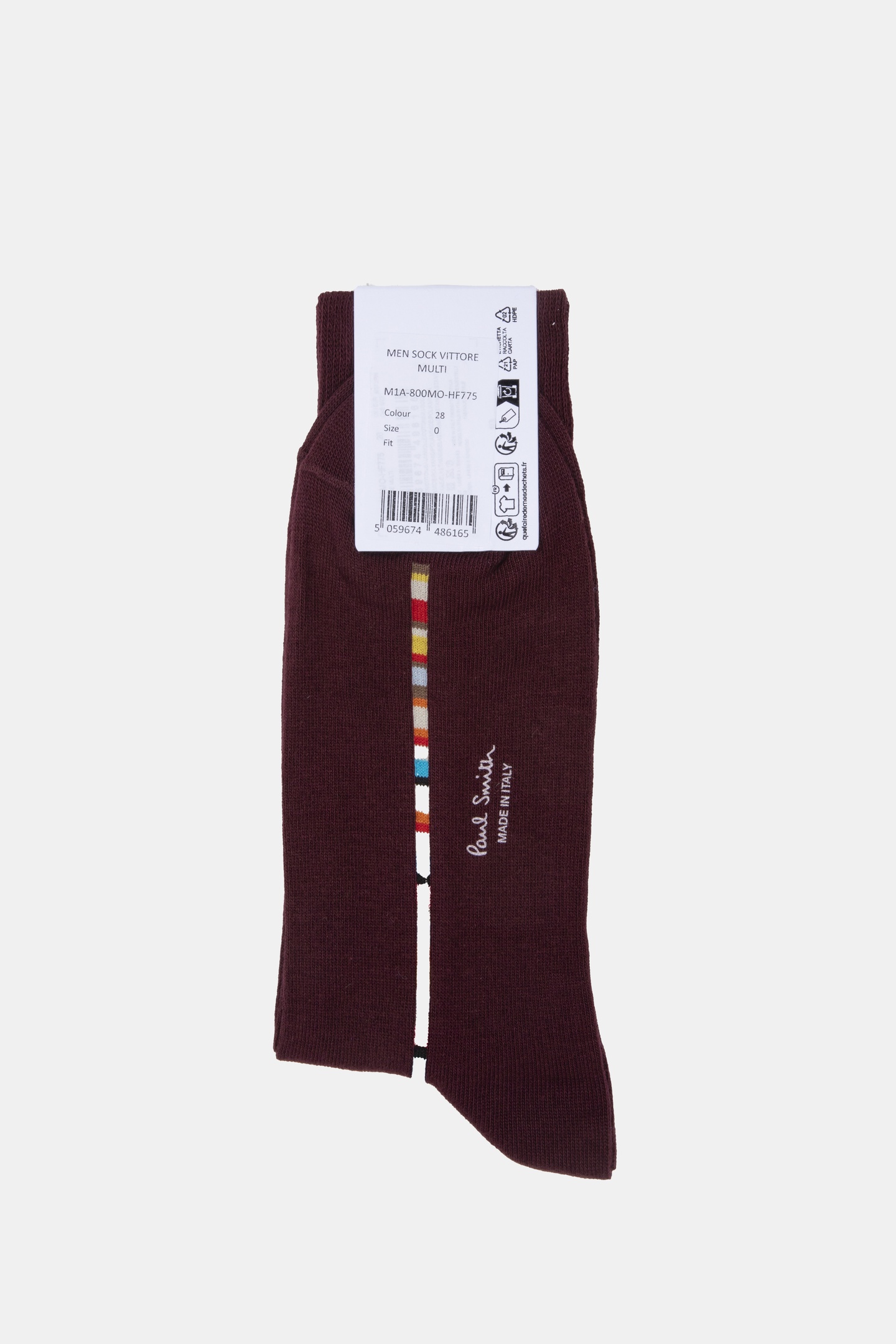 SOCK VITTORE MULTI BURGUNDY/ BORDE 3