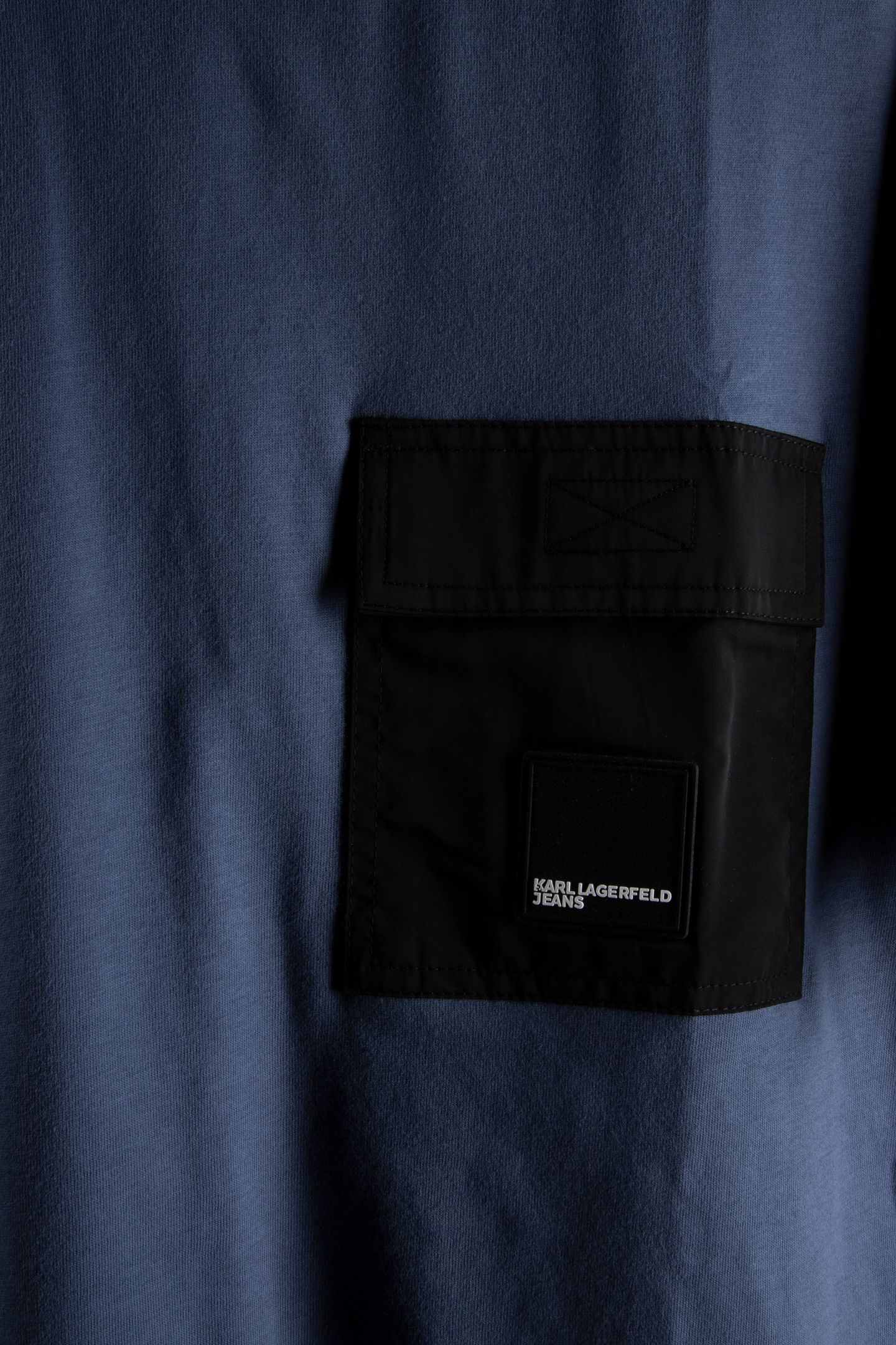 VINTAGE INDIGO KLJ REG MIX MATERIAL TEE 3