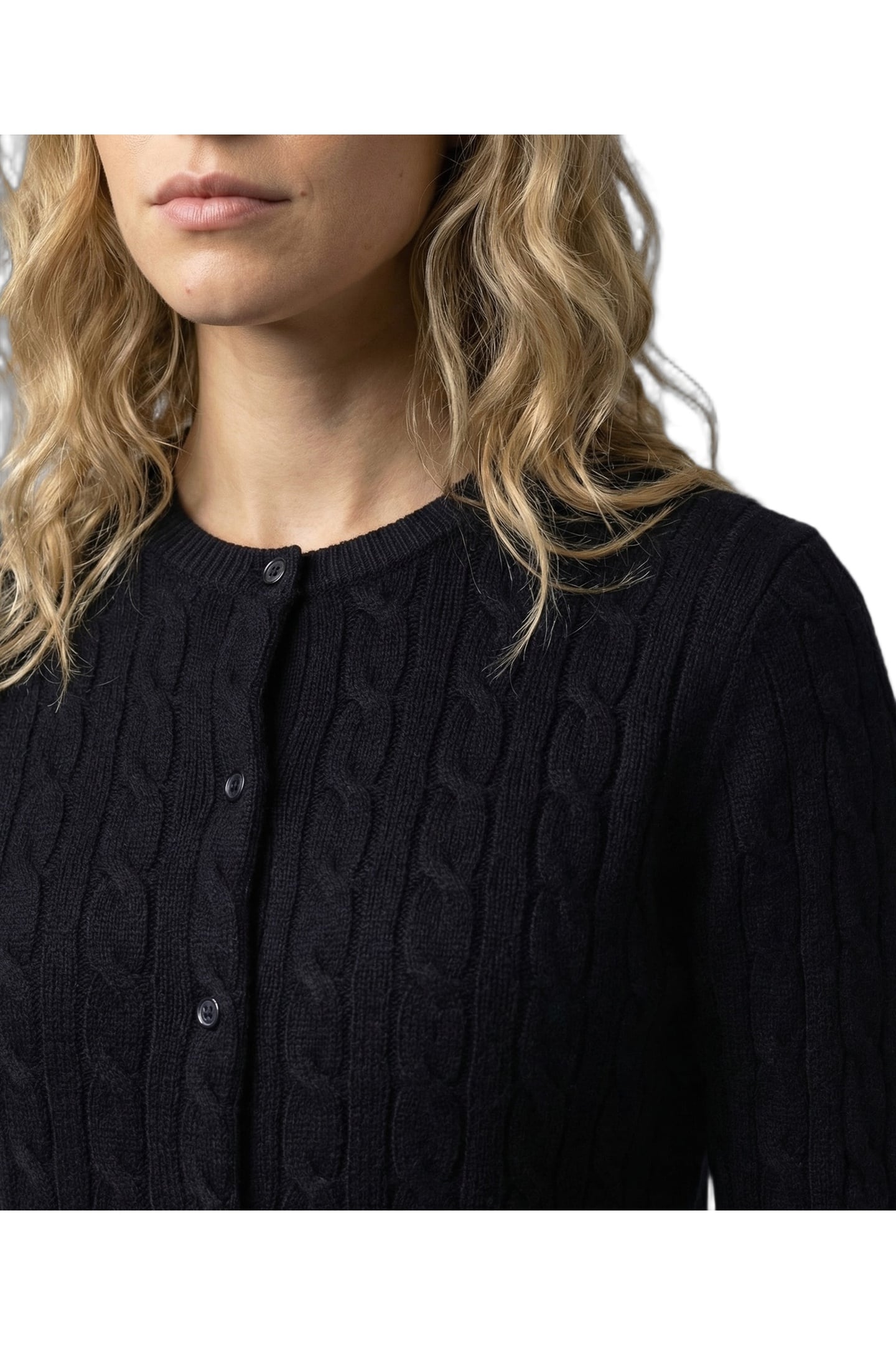 CABLE BUTTON CARDIGAN NAVY 6