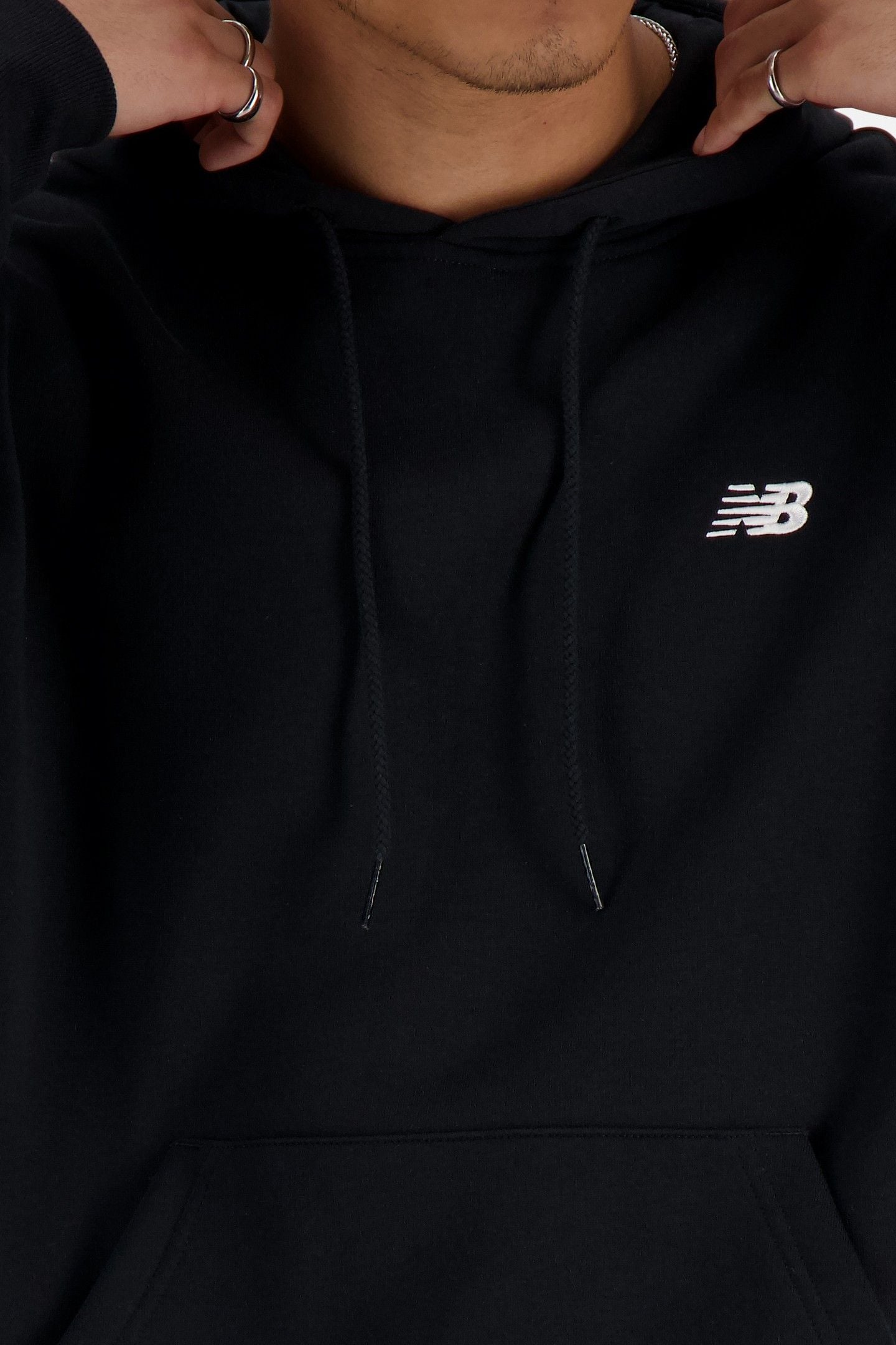 SPORT ESSENTIALS FLEECE HOODIE BLACK 4