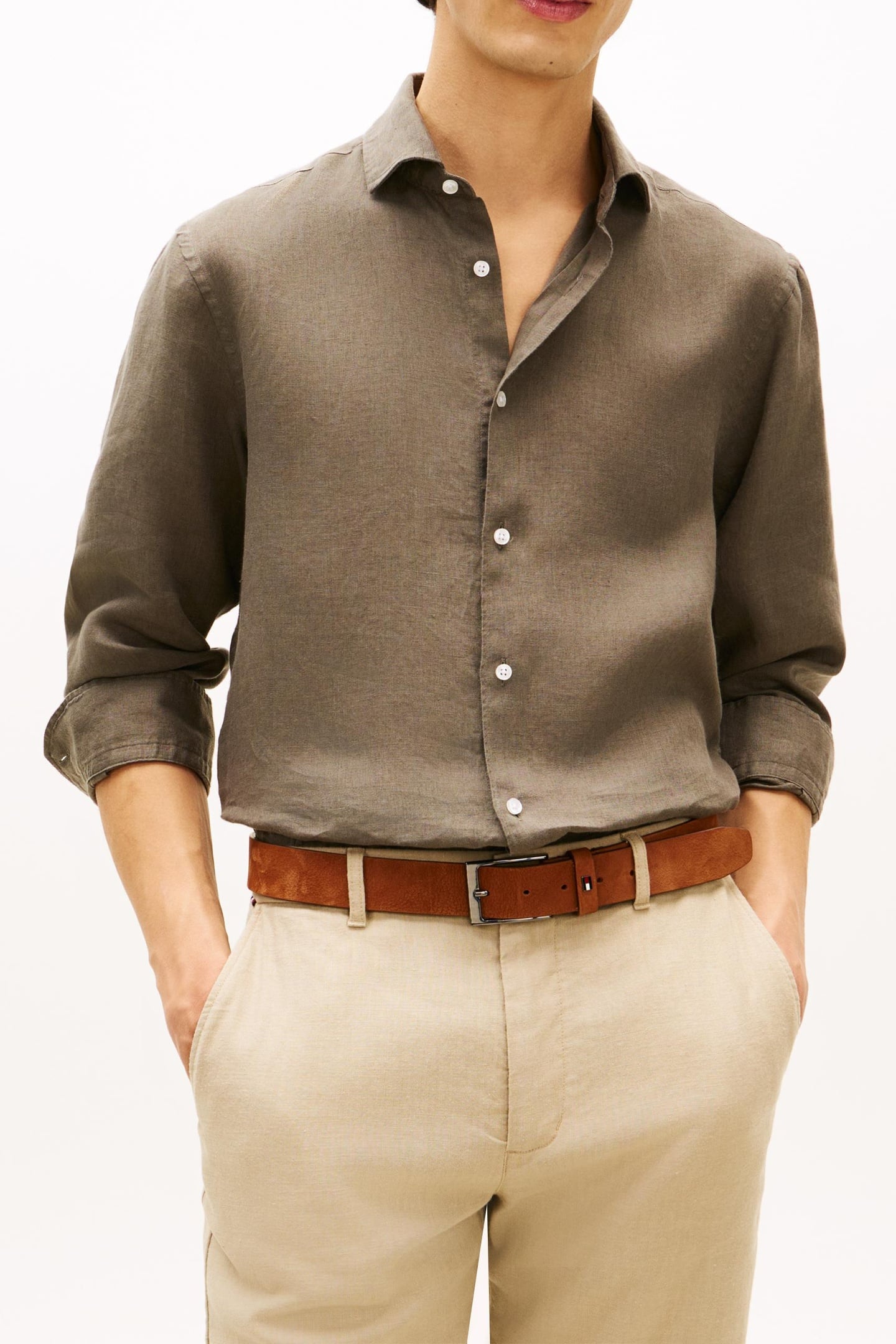 DC LINEN SHIRT ARMY GREEN 3