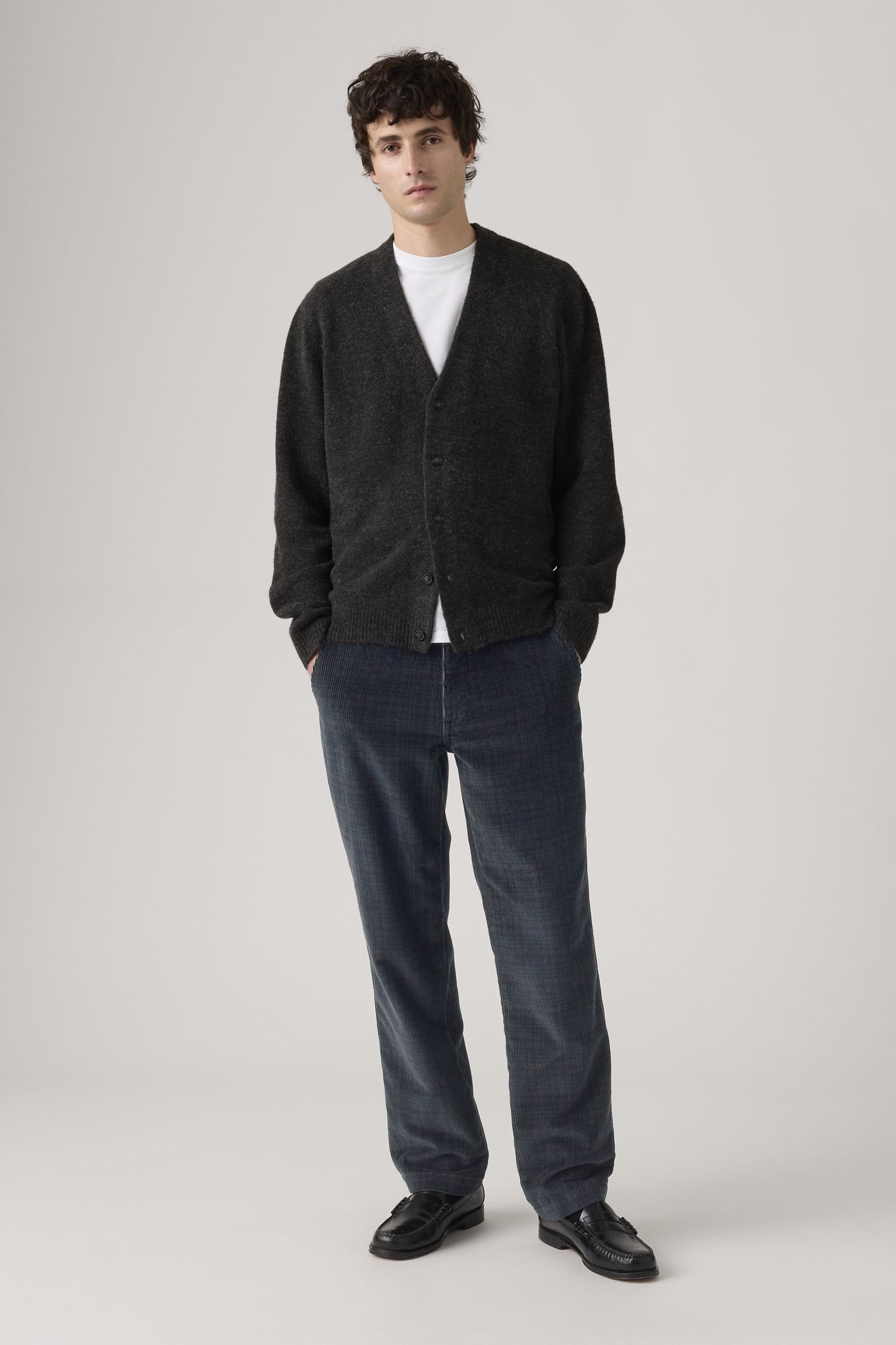 XX AUTHENTIC RELAXED CORDUROY CHINOS BLACK 1