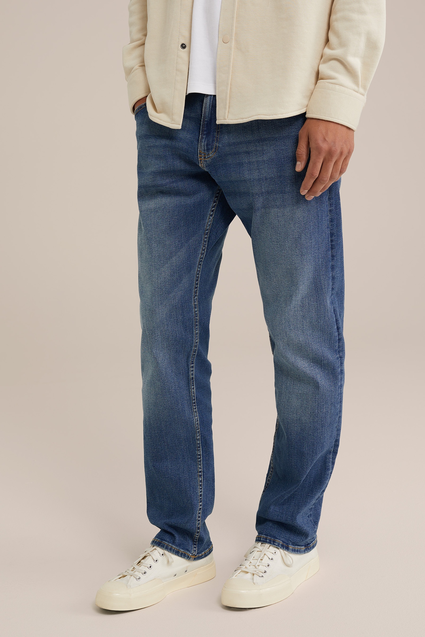 5-POCKET MID WAIST BLUE 1