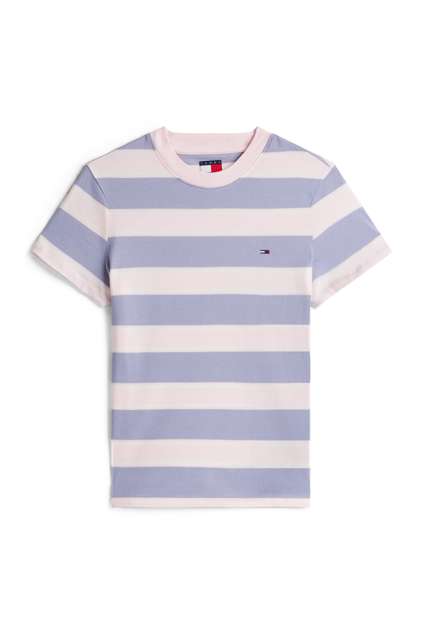 REGULAR FLAG JERSEY T-SHIRT PERIWINKLE DUST/MULTI STRIPE 2