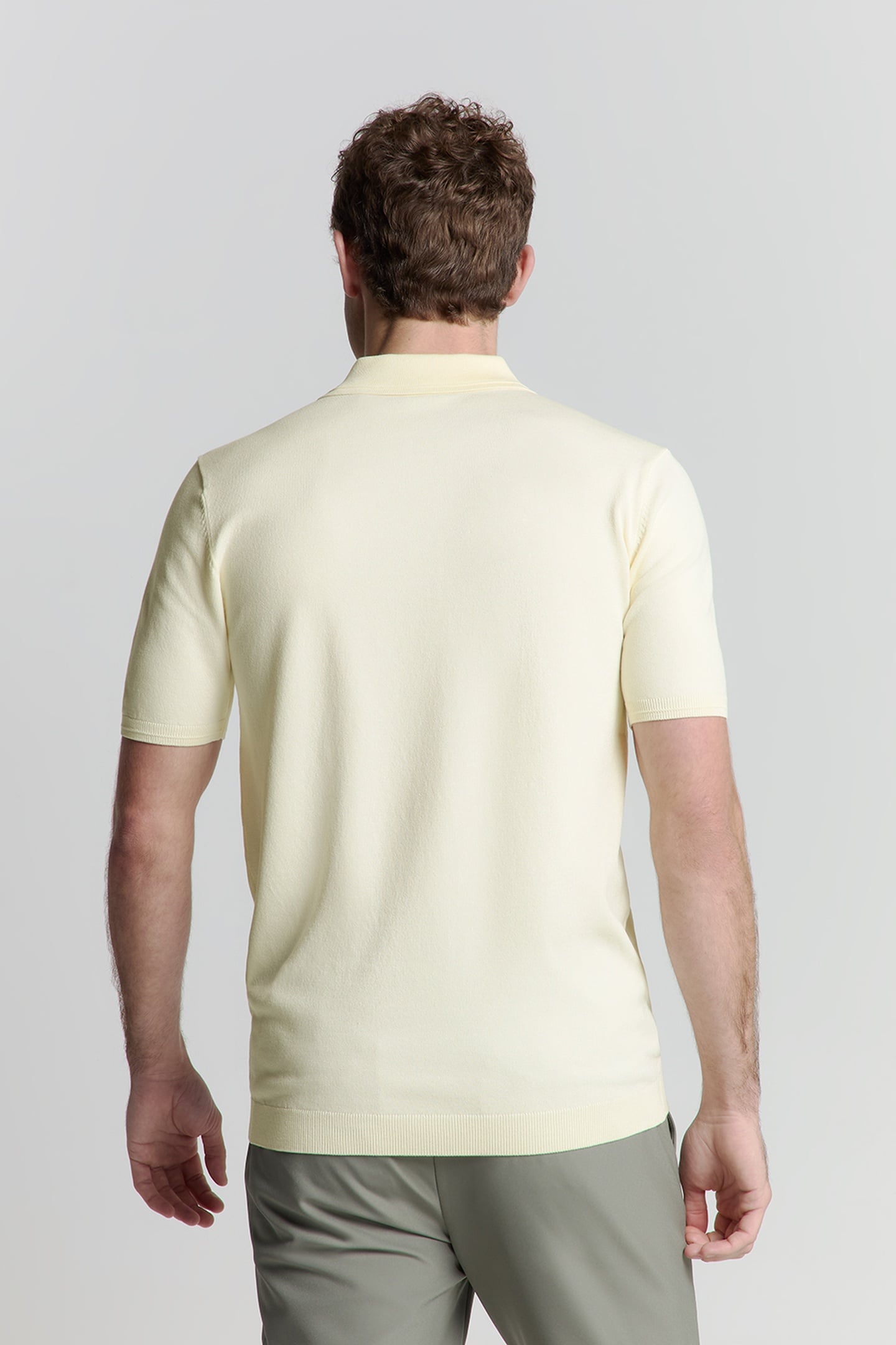 PULLOVER SHORT SLEEVE POLO BUTTON SOLID OFFWHITE 2