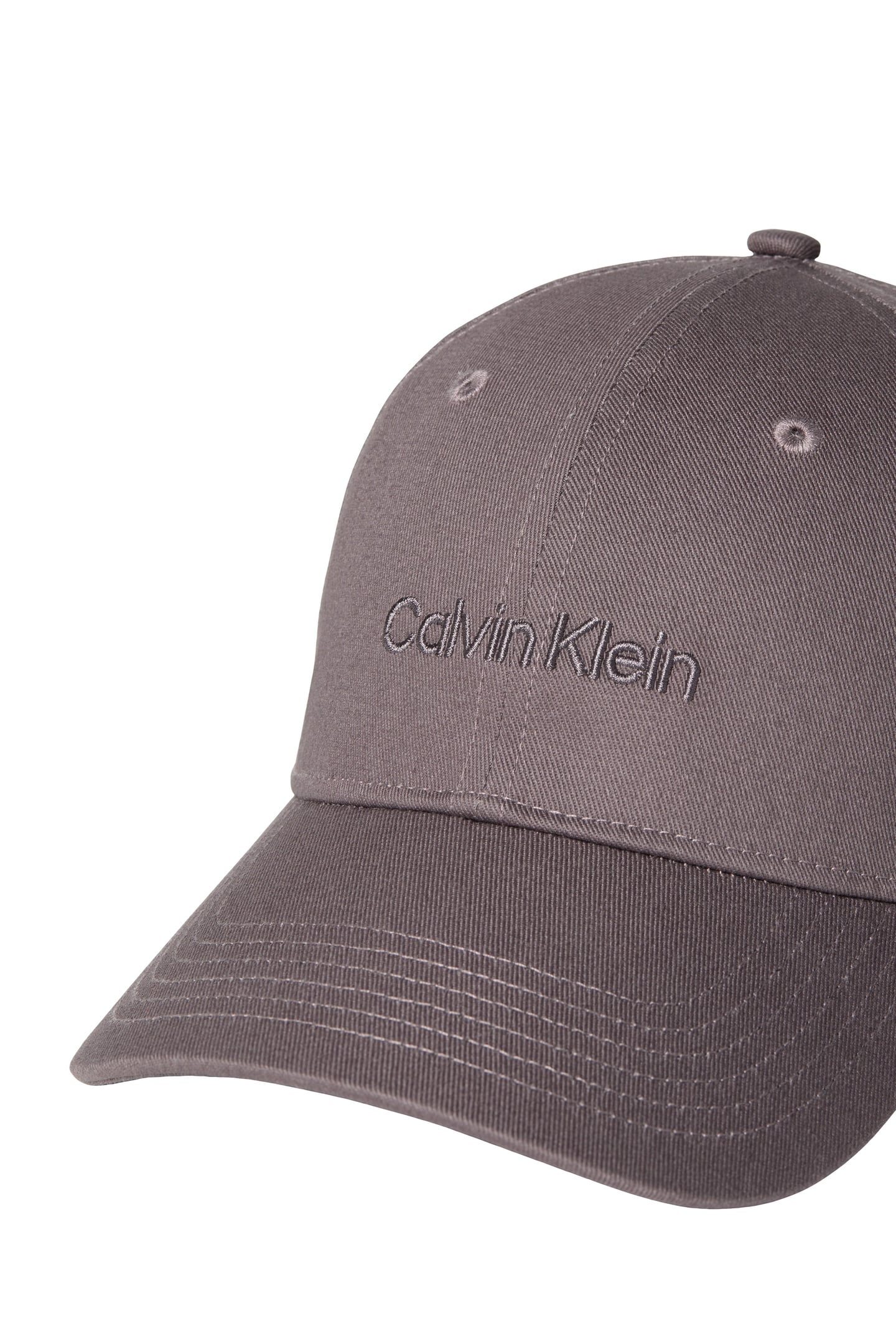 LOGO EMBROIDERY BASEBALL CAP CHARCOAL GRAY 4