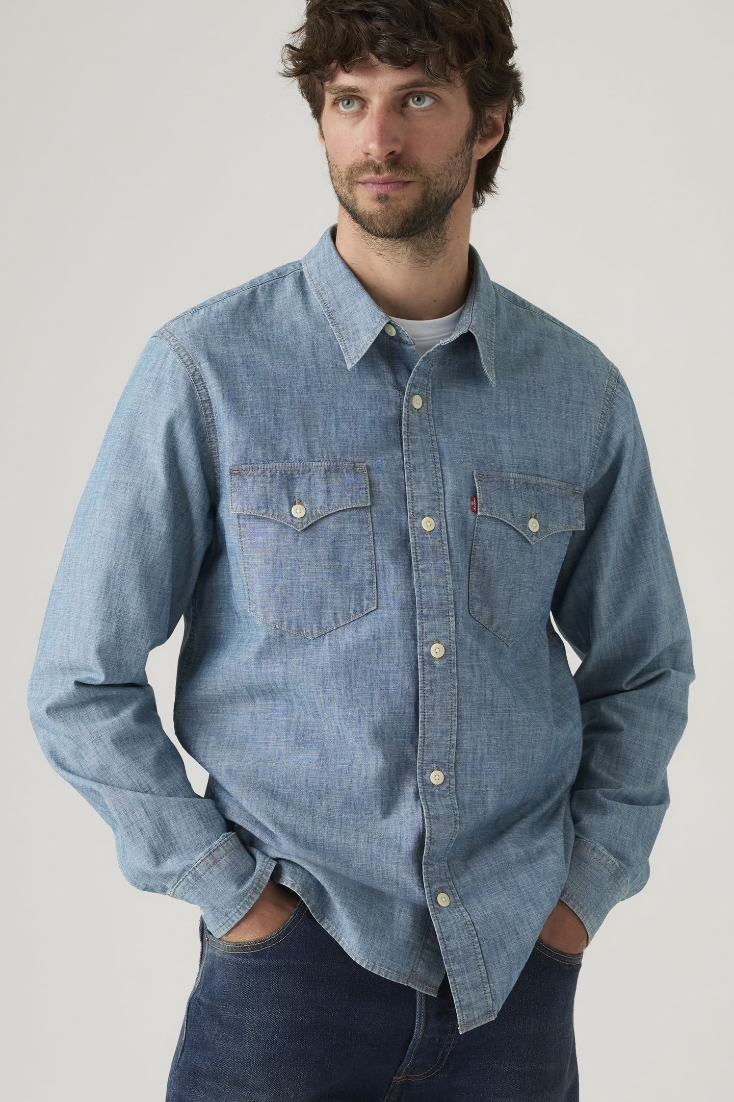 RELAXED WESTERN SHIRT BLUE 1
