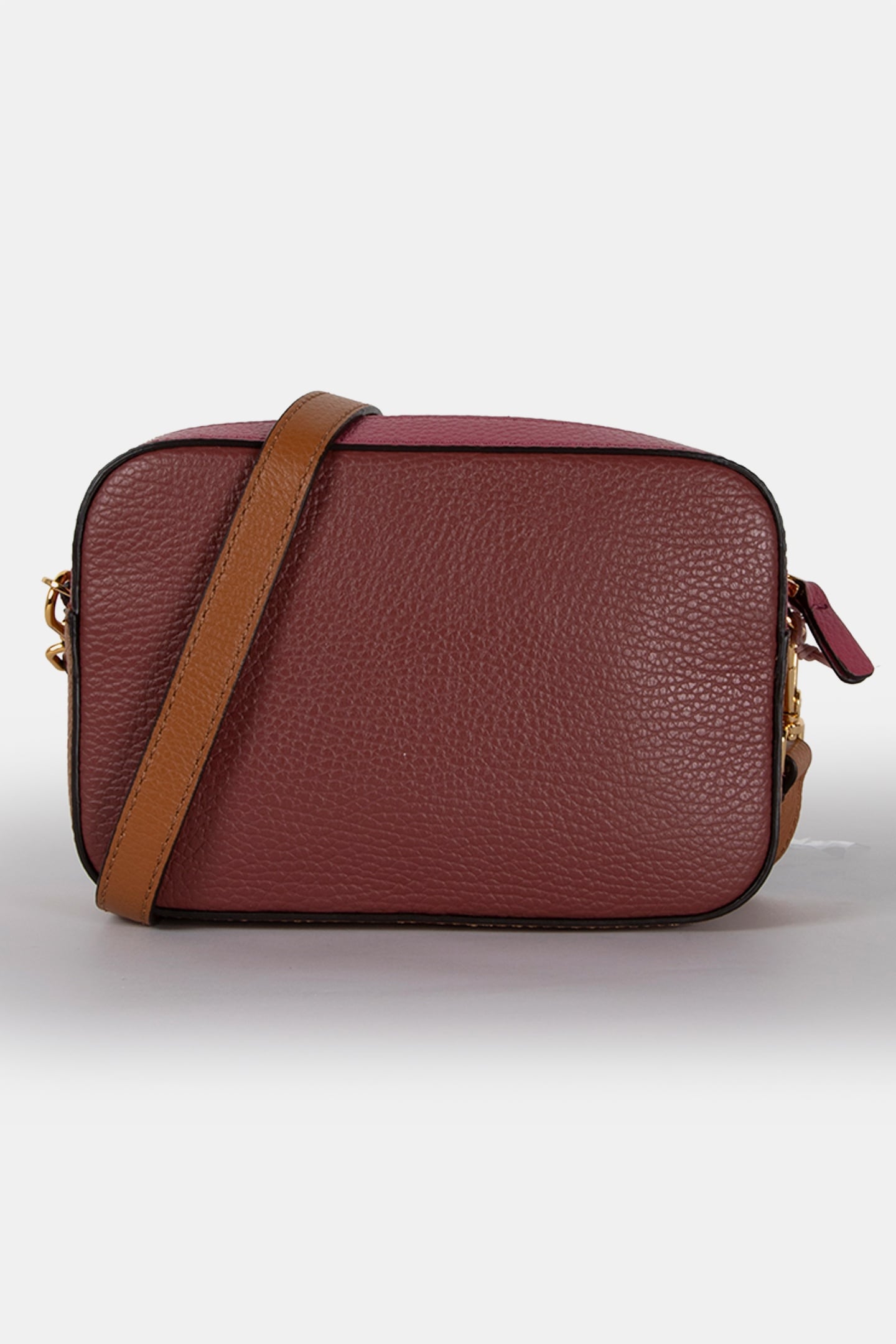 LEATHER CAMERA CROSS BODY BAG IN BROWN 4