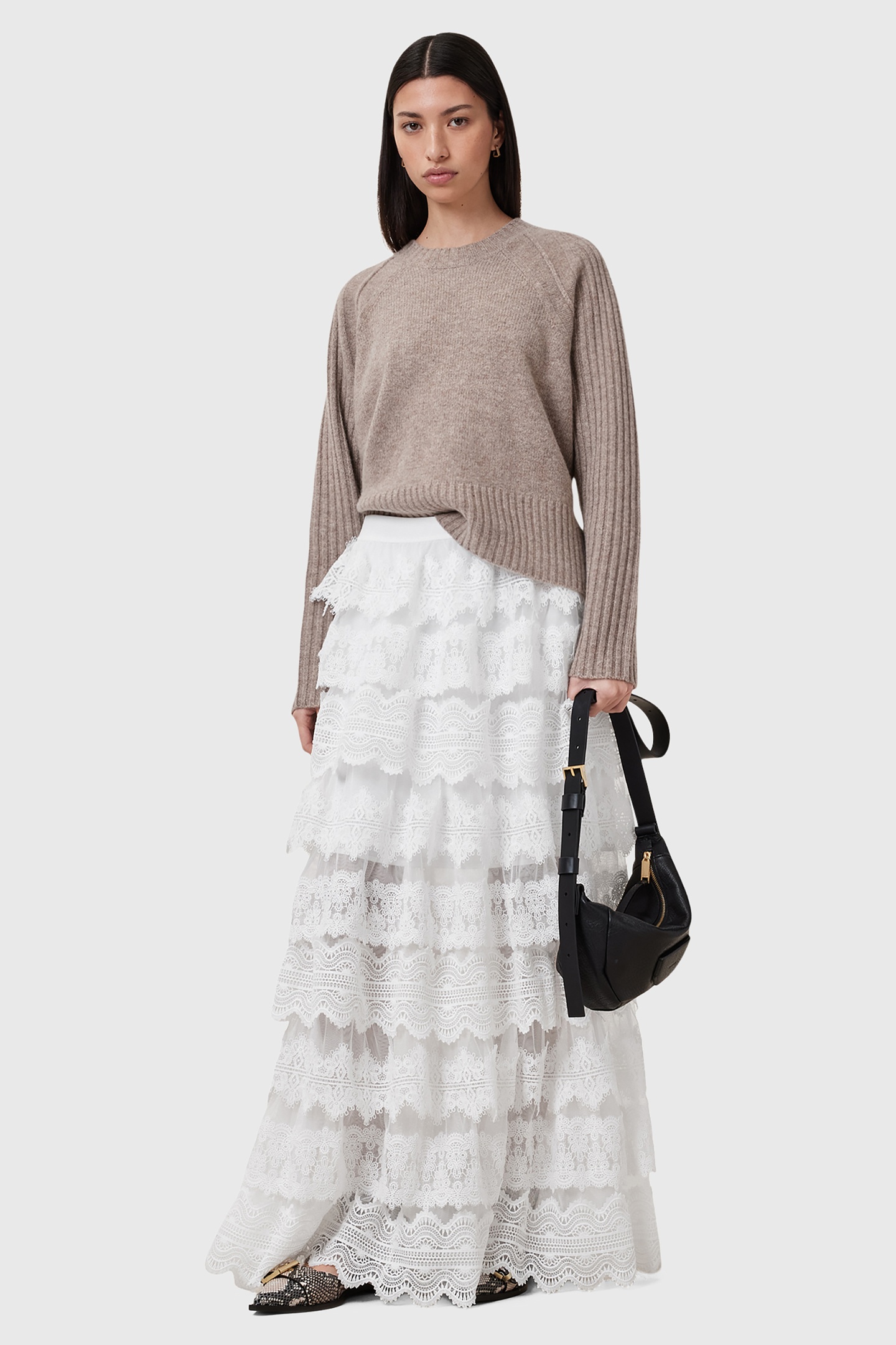 LIZI LACE MAXI SKIRT CHALK WHITE 2