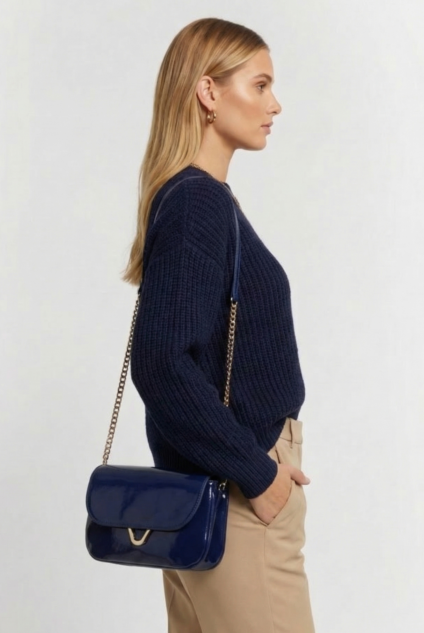 MINI CROSS BODY IN SHINY LEATHER 1