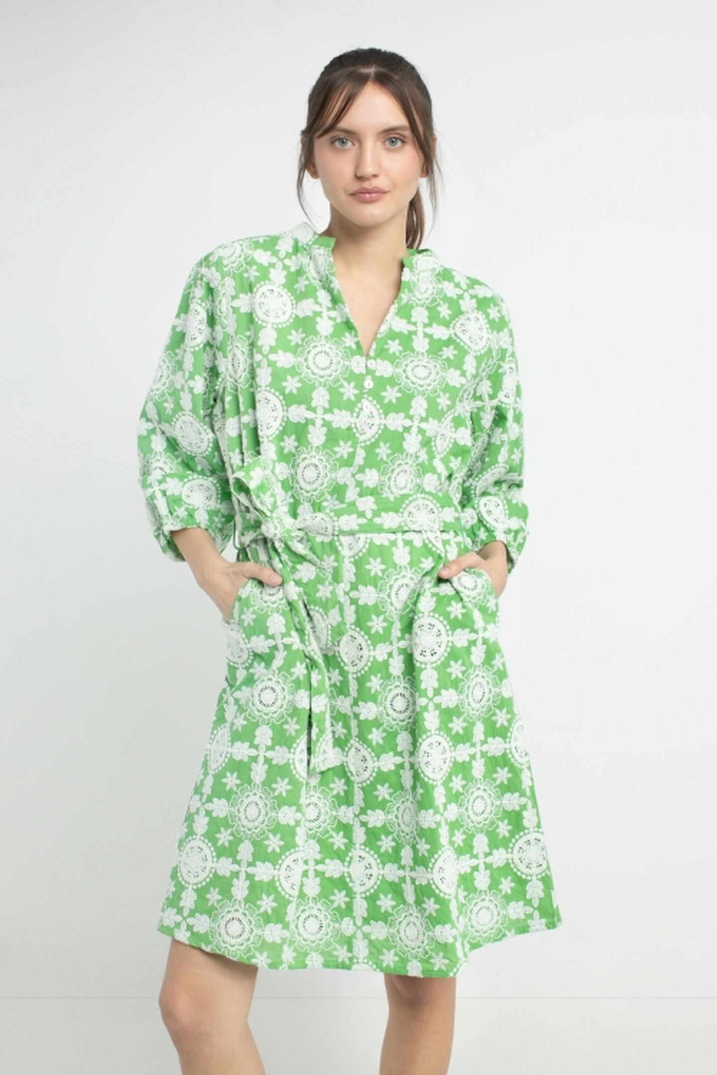 DJENNA DRESS PARROT GREEN 2
