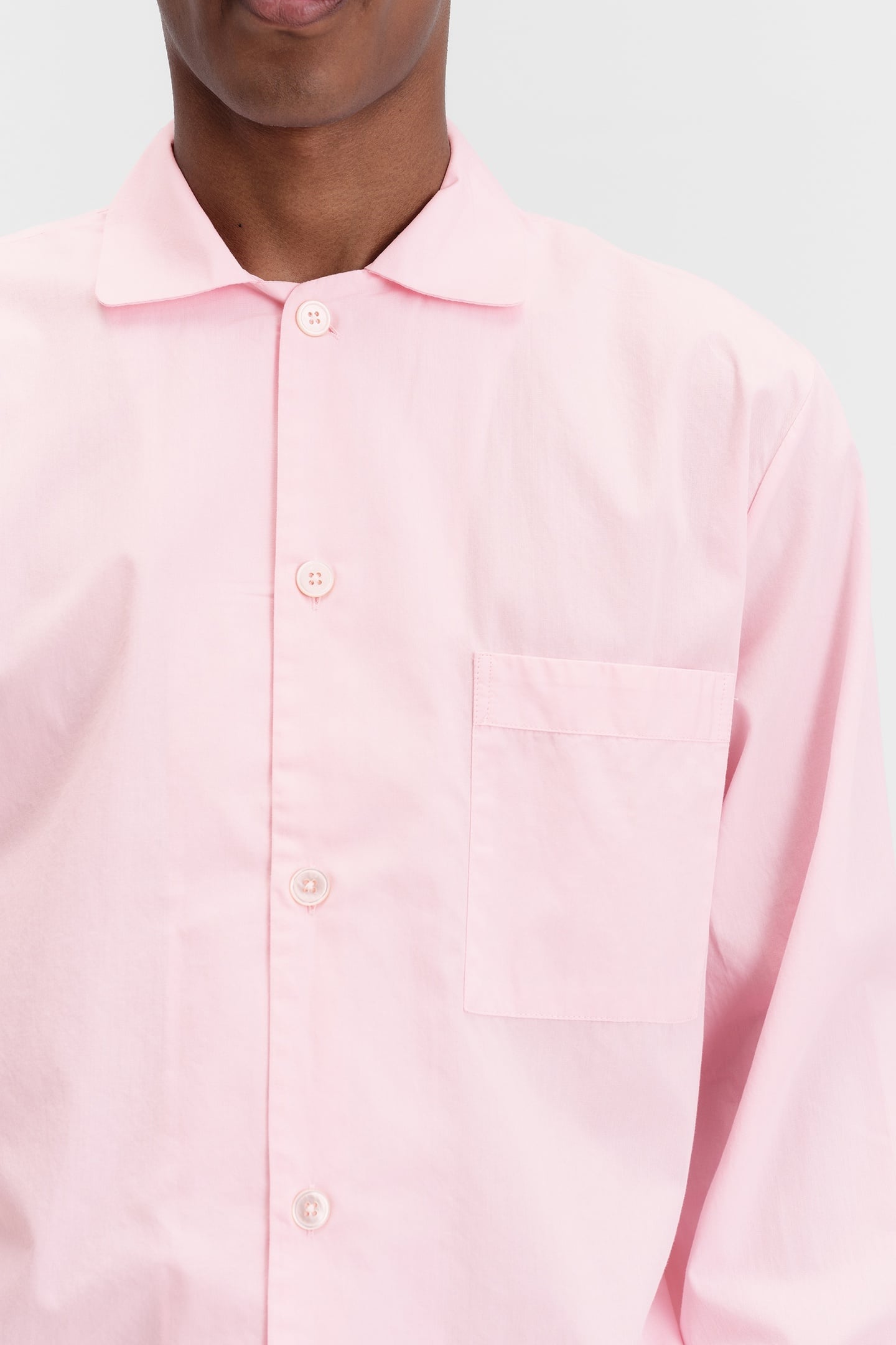 UNISEX POPLIN, PYJAMAS SHIRT SOFT PINK 8
