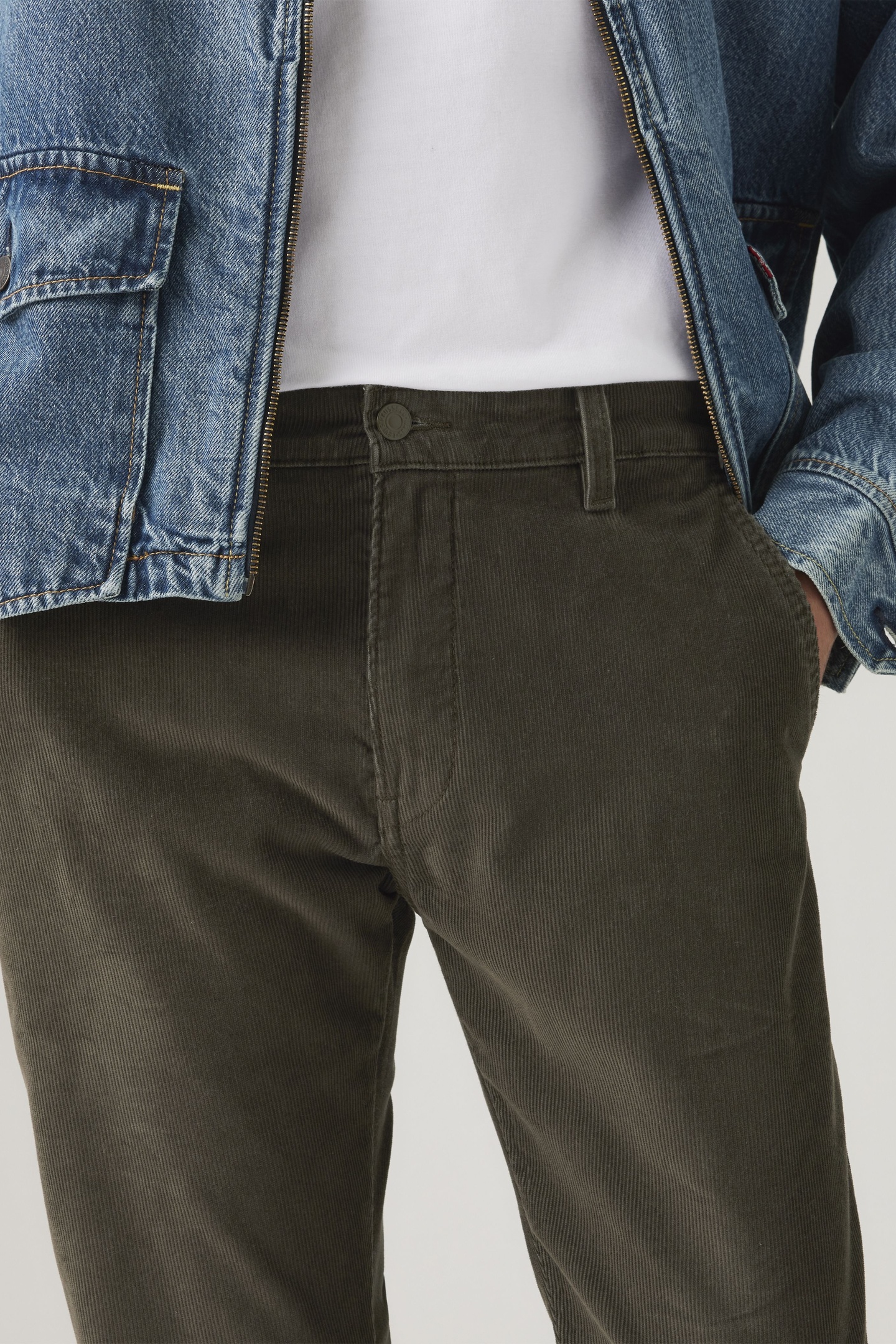 XX STANDARD TAPER CORDUROY CHINOS BROWN 7